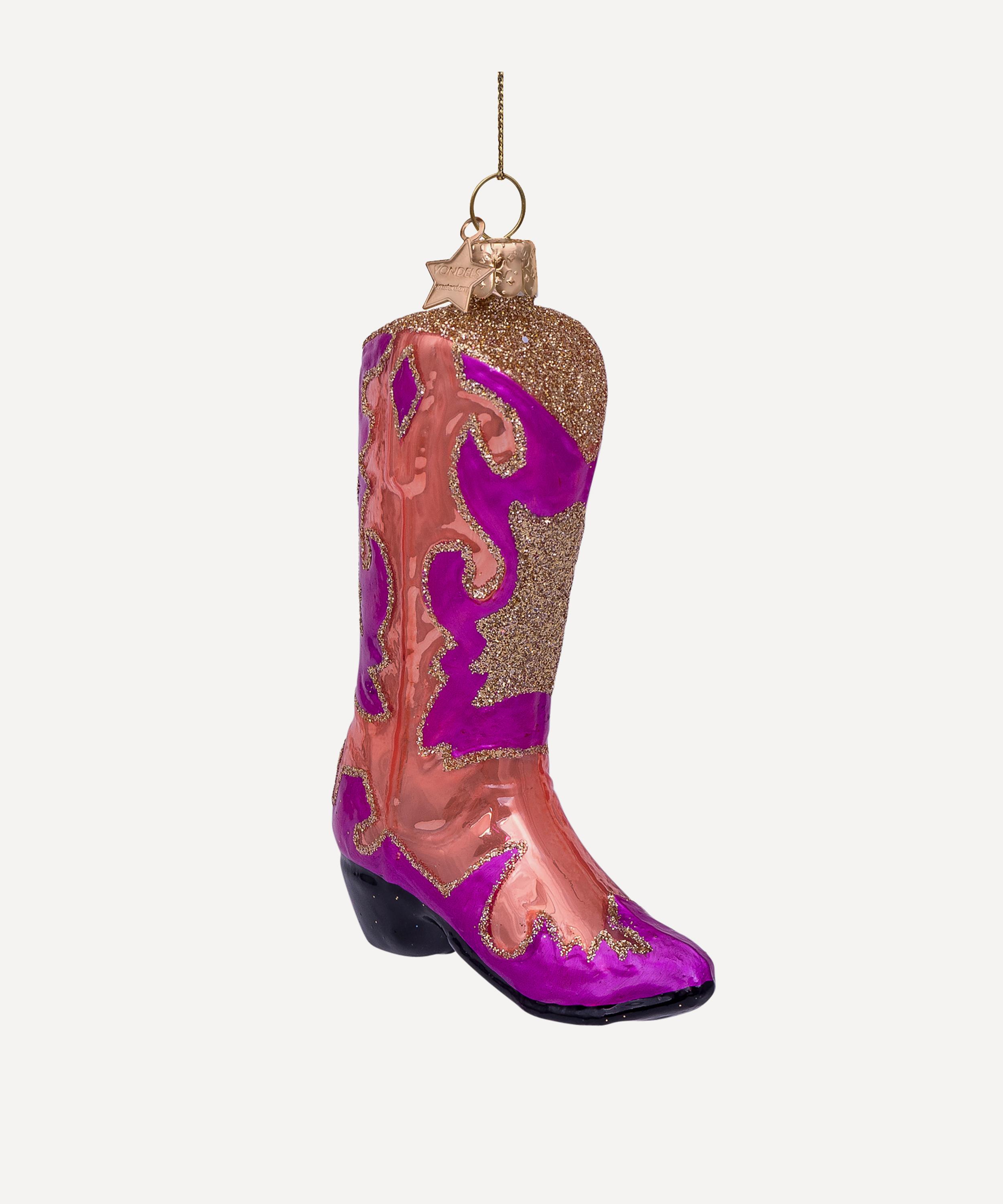 Christmas Cowboy Boot Ornament