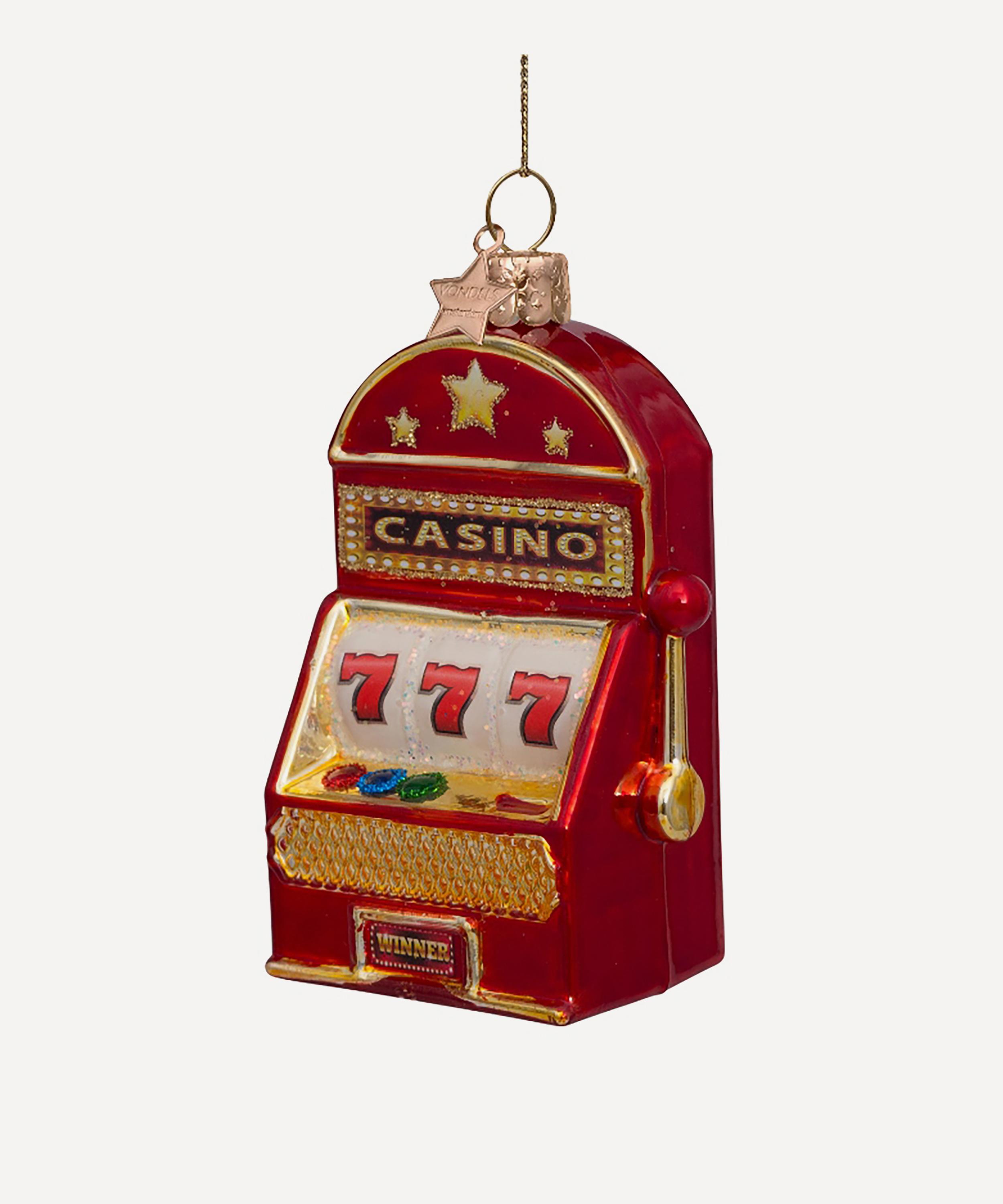 Christmas - Glass Slot Machine Ornament image number 3