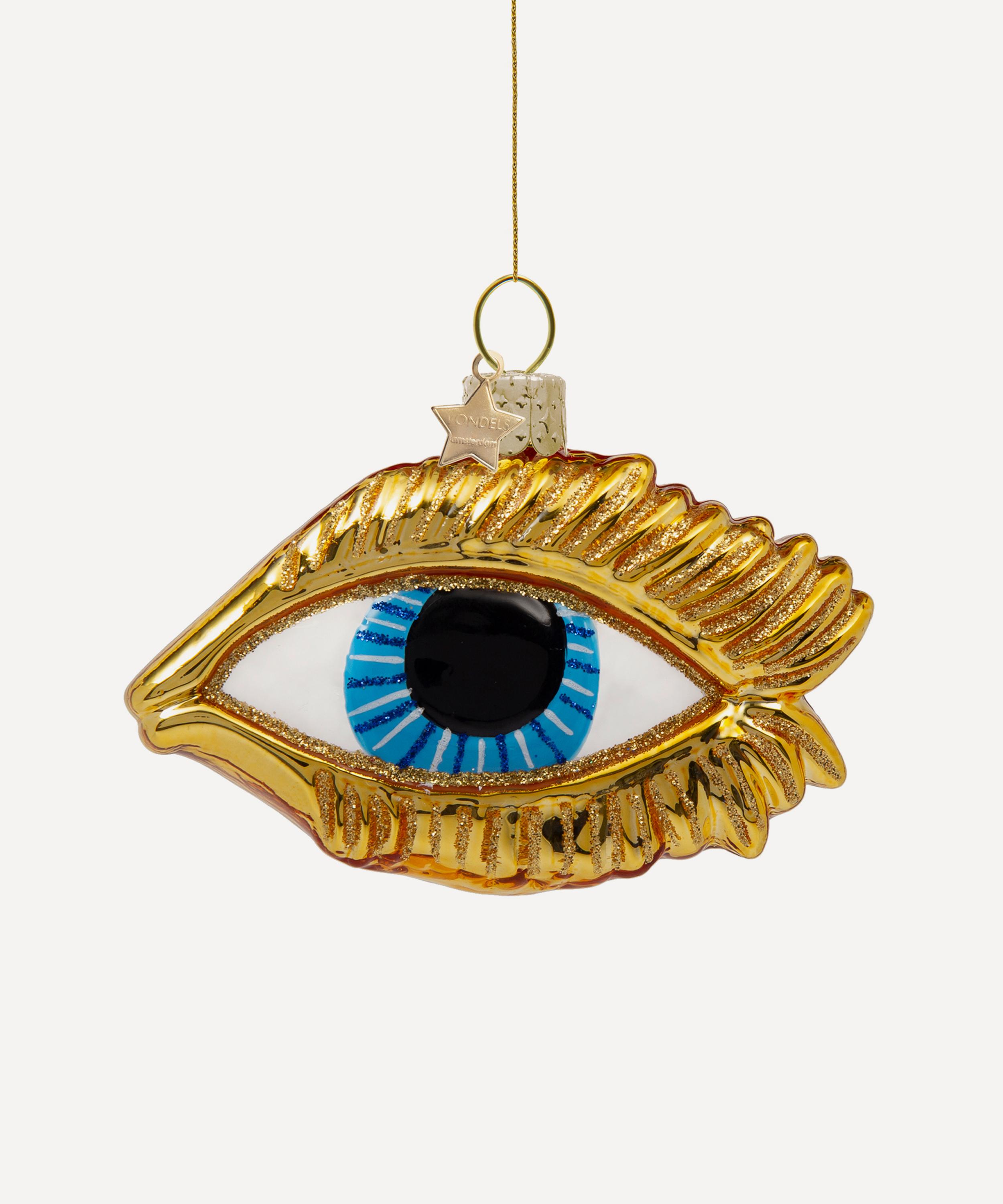 Christmas - Blue Eye Glass Tree Ornament image number 0