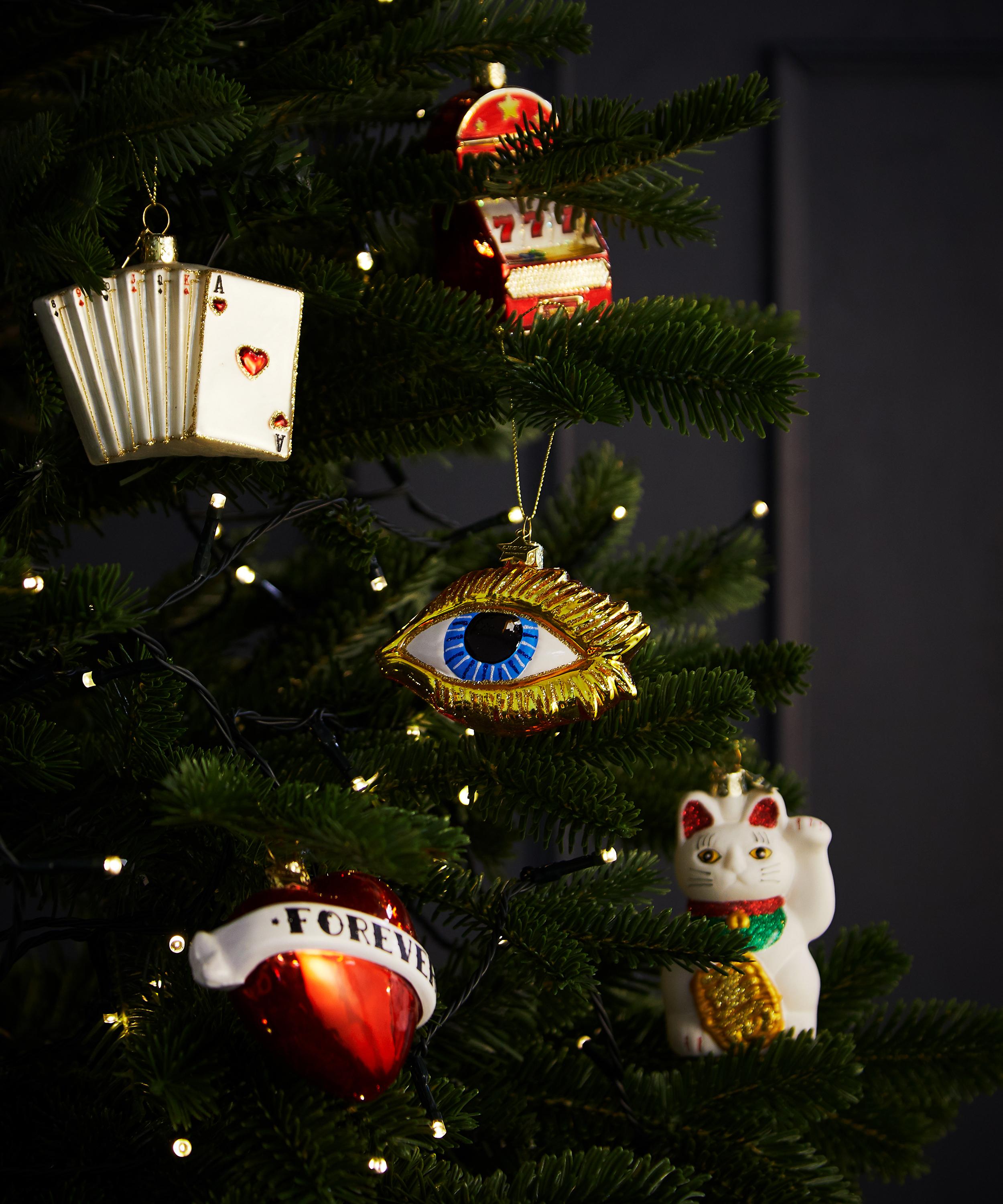 Christmas - Blue Eye Glass Tree Ornament image number 1