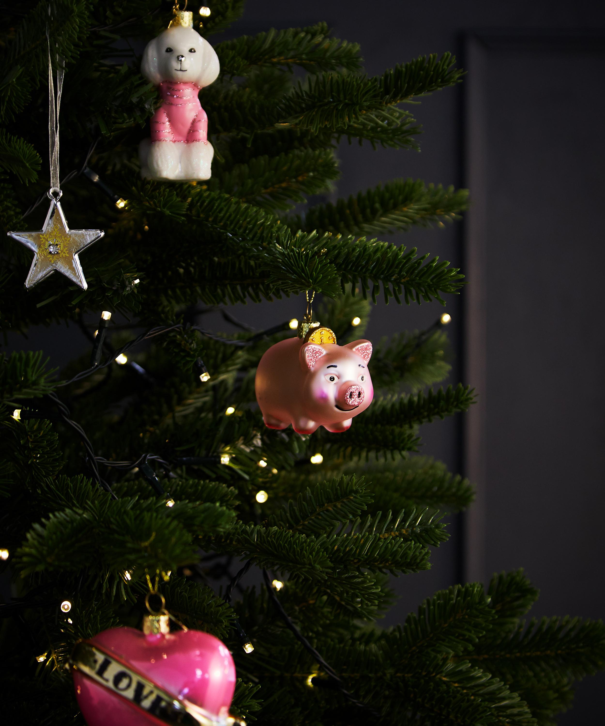 Christmas - Glass Piggy Bank Ornament image number 1