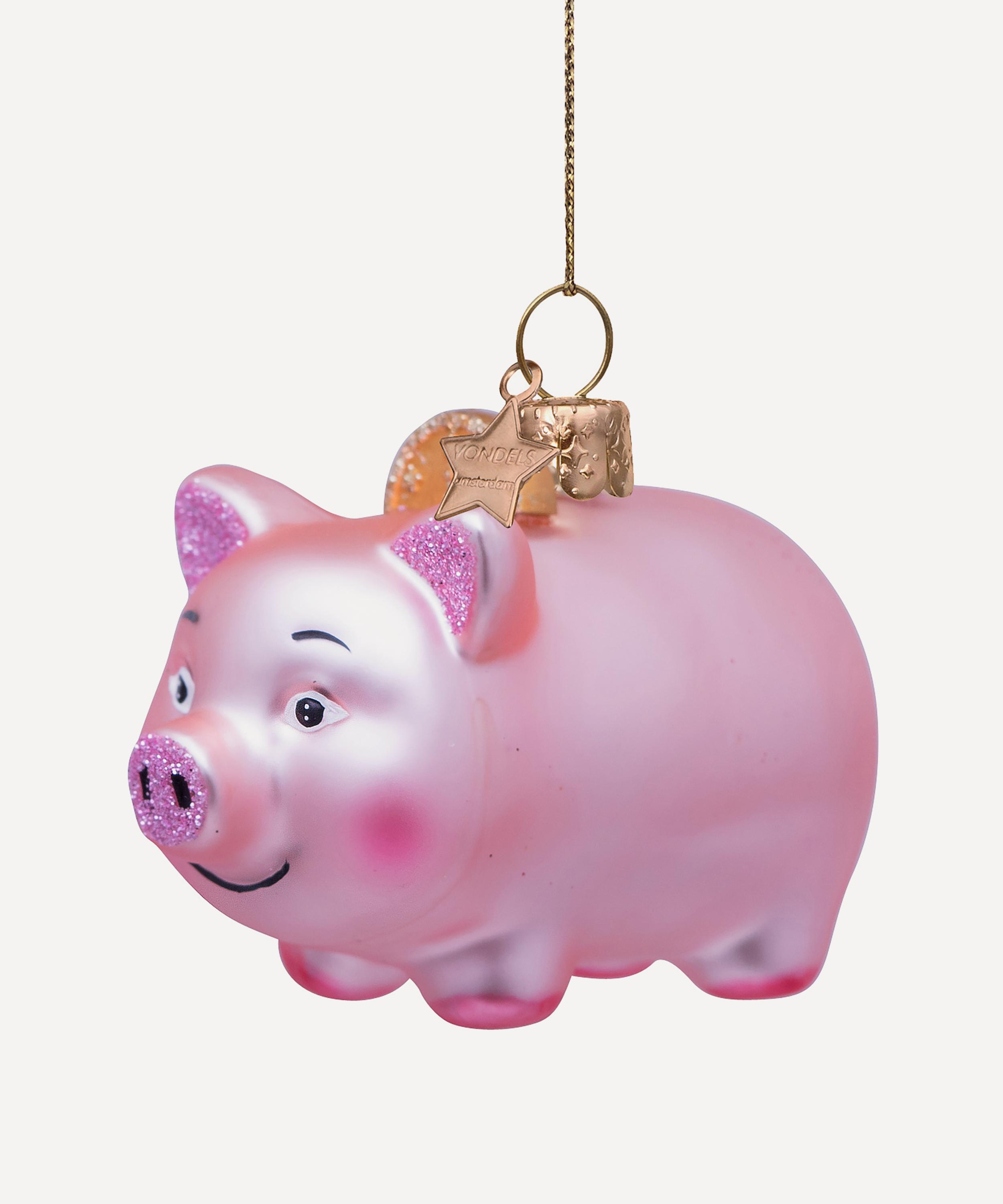 Christmas - Glass Piggy Bank Ornament image number 3