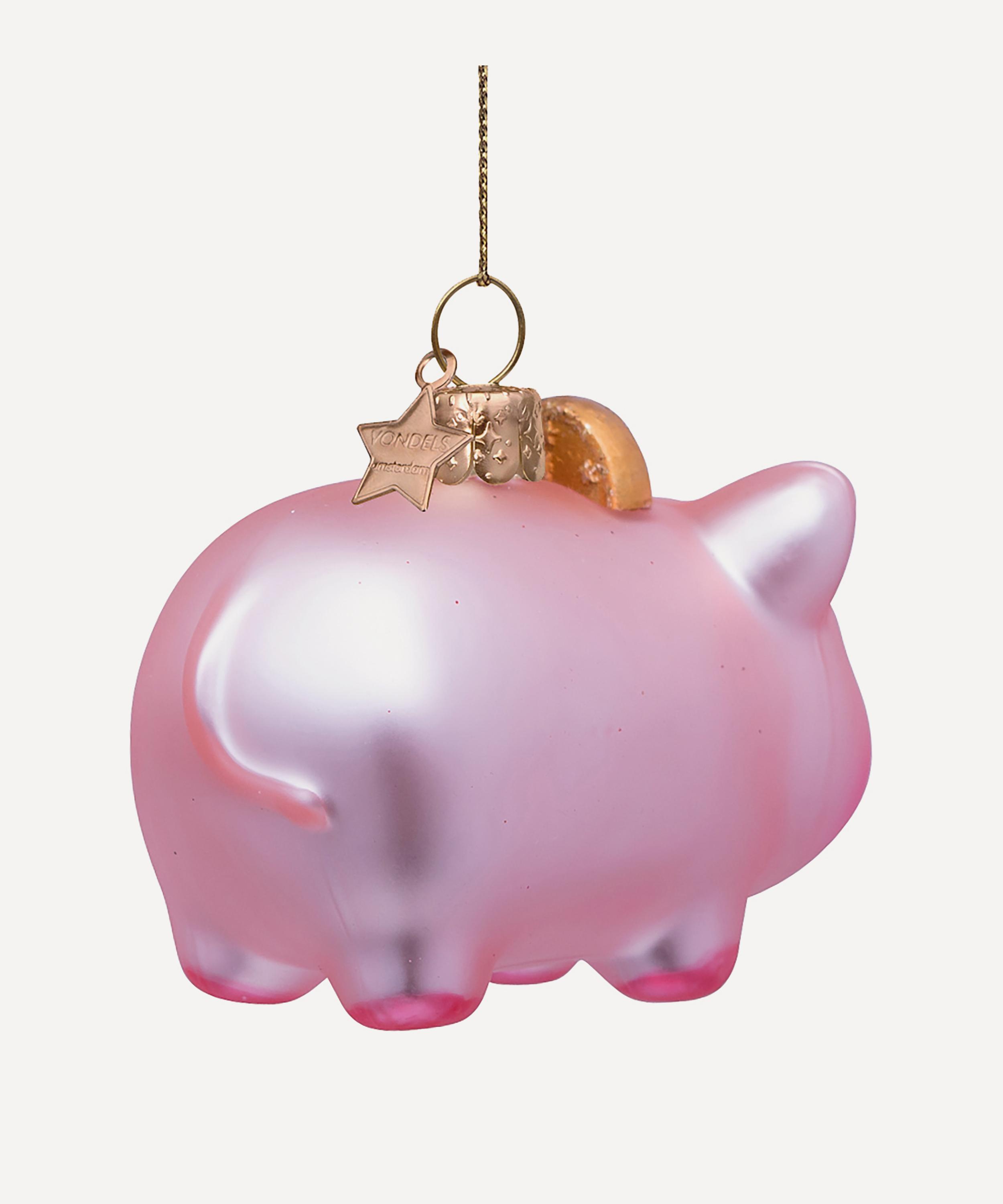 Christmas - Glass Piggy Bank Ornament image number 5