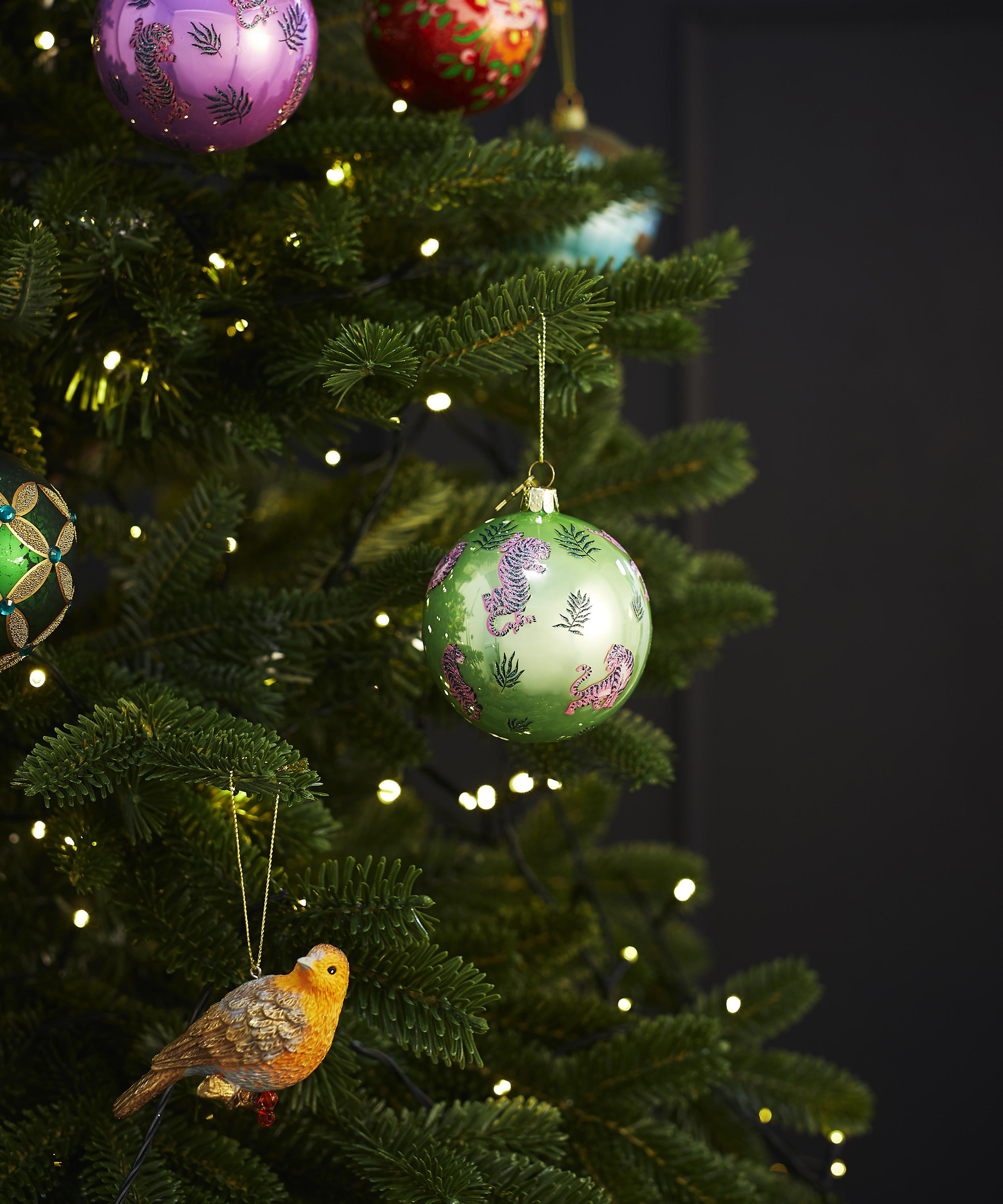 Christmas - Glass Tiger Bauble image number 1
