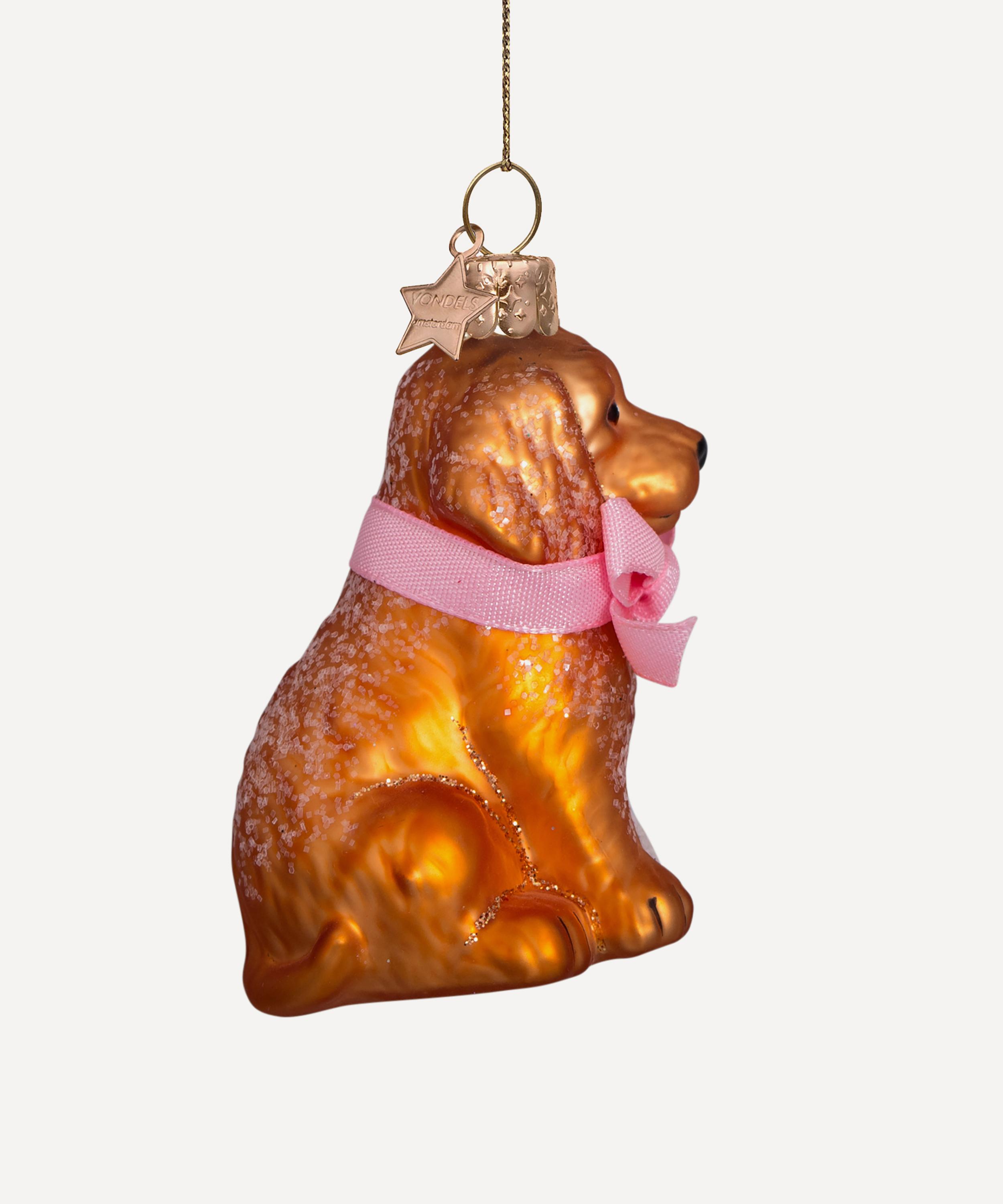 Christmas - Glass Blonde Labradoodle Ornament image number 3