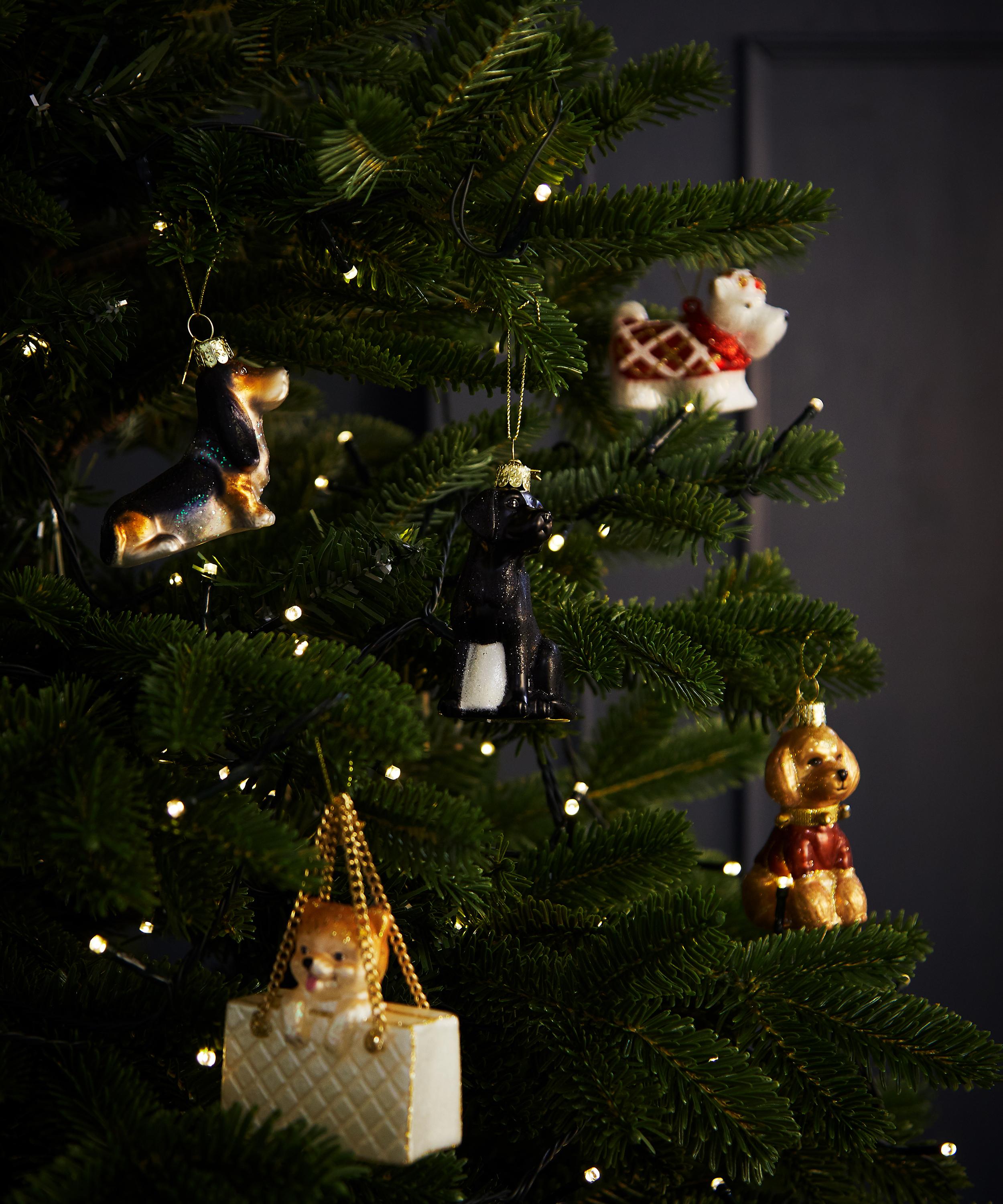 Christmas - Glass Black Labrador Ornament image number 1