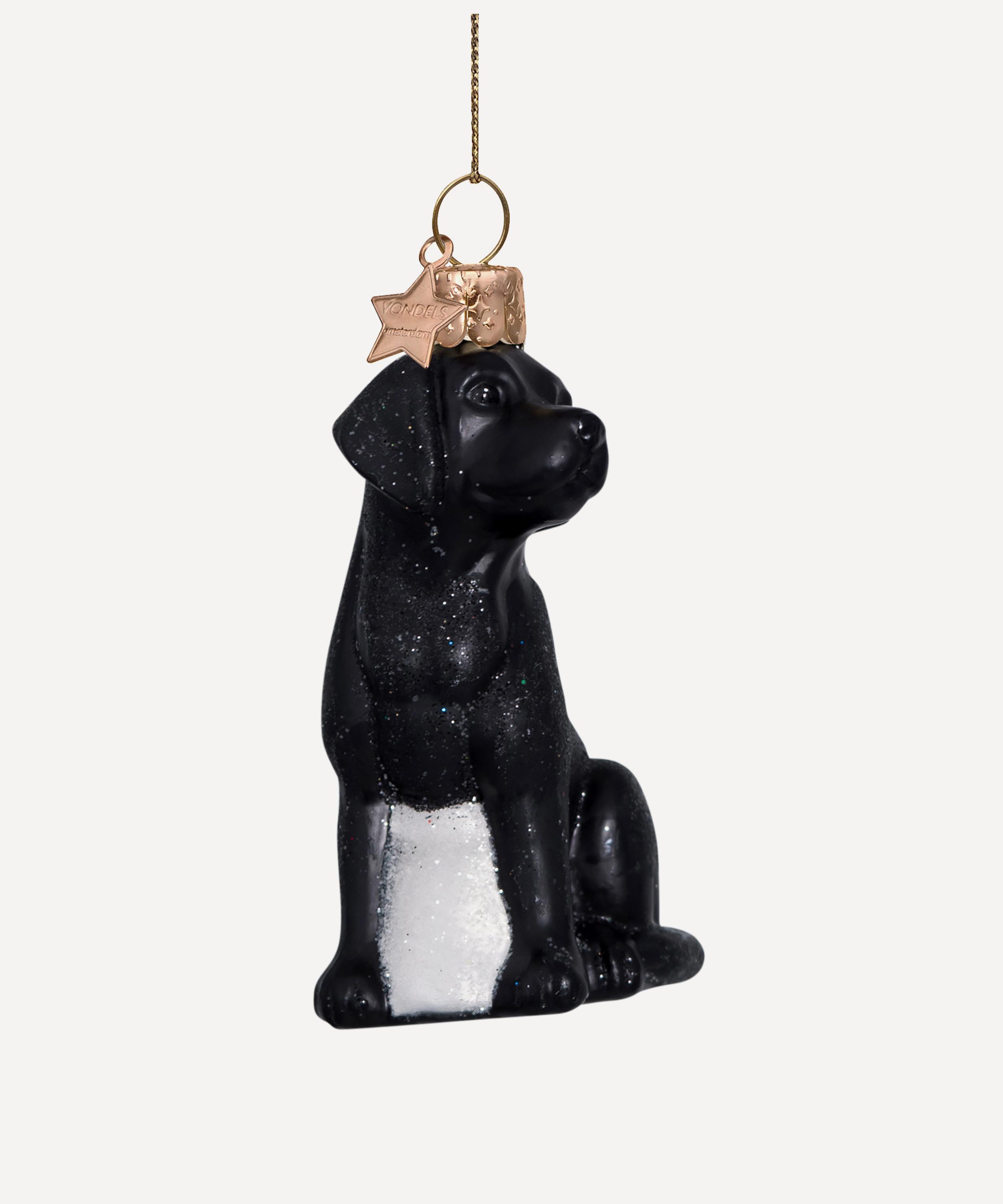 Christmas - Glass Black Labrador Ornament image number 2