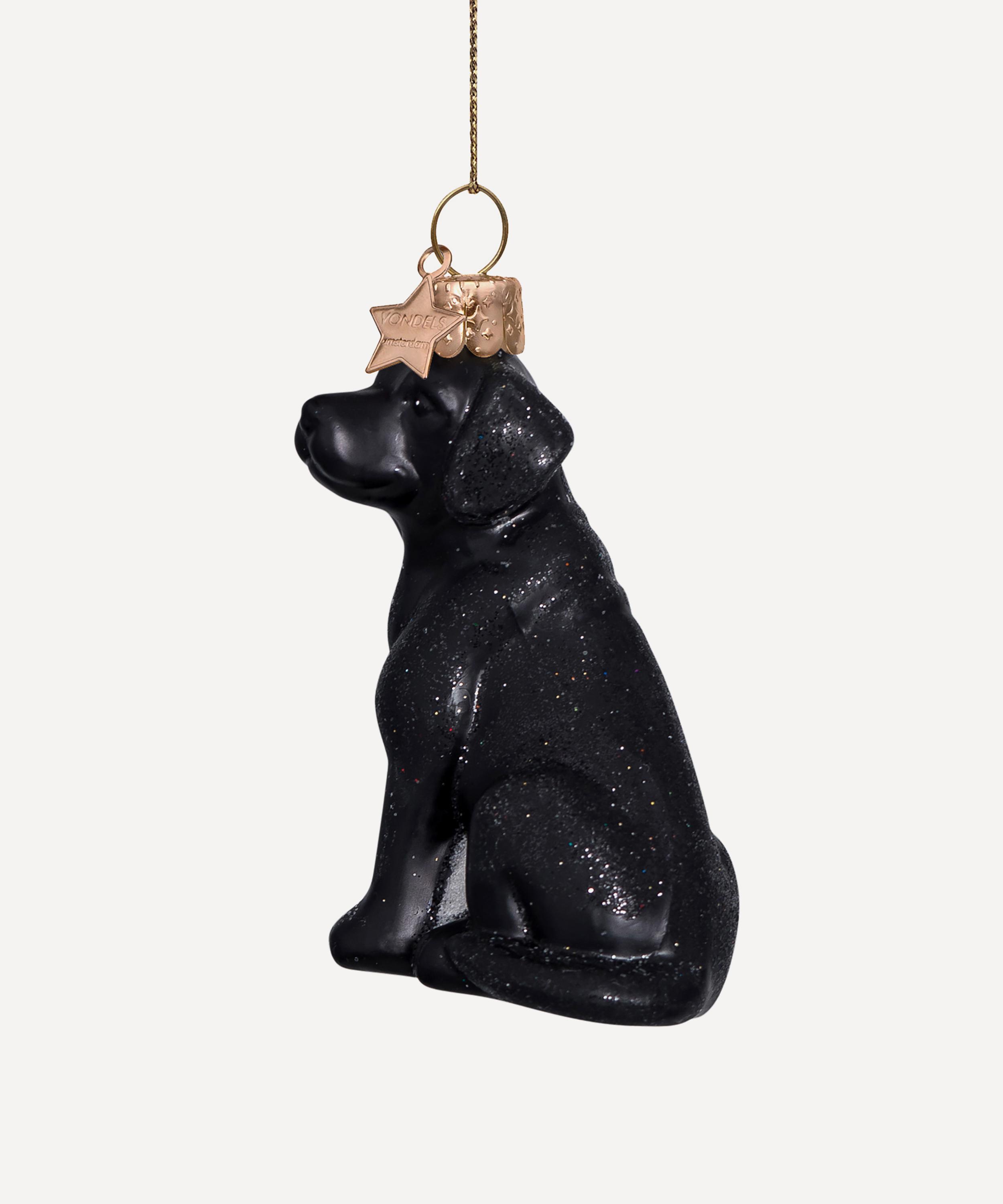 Christmas - Glass Black Labrador Ornament image number 3