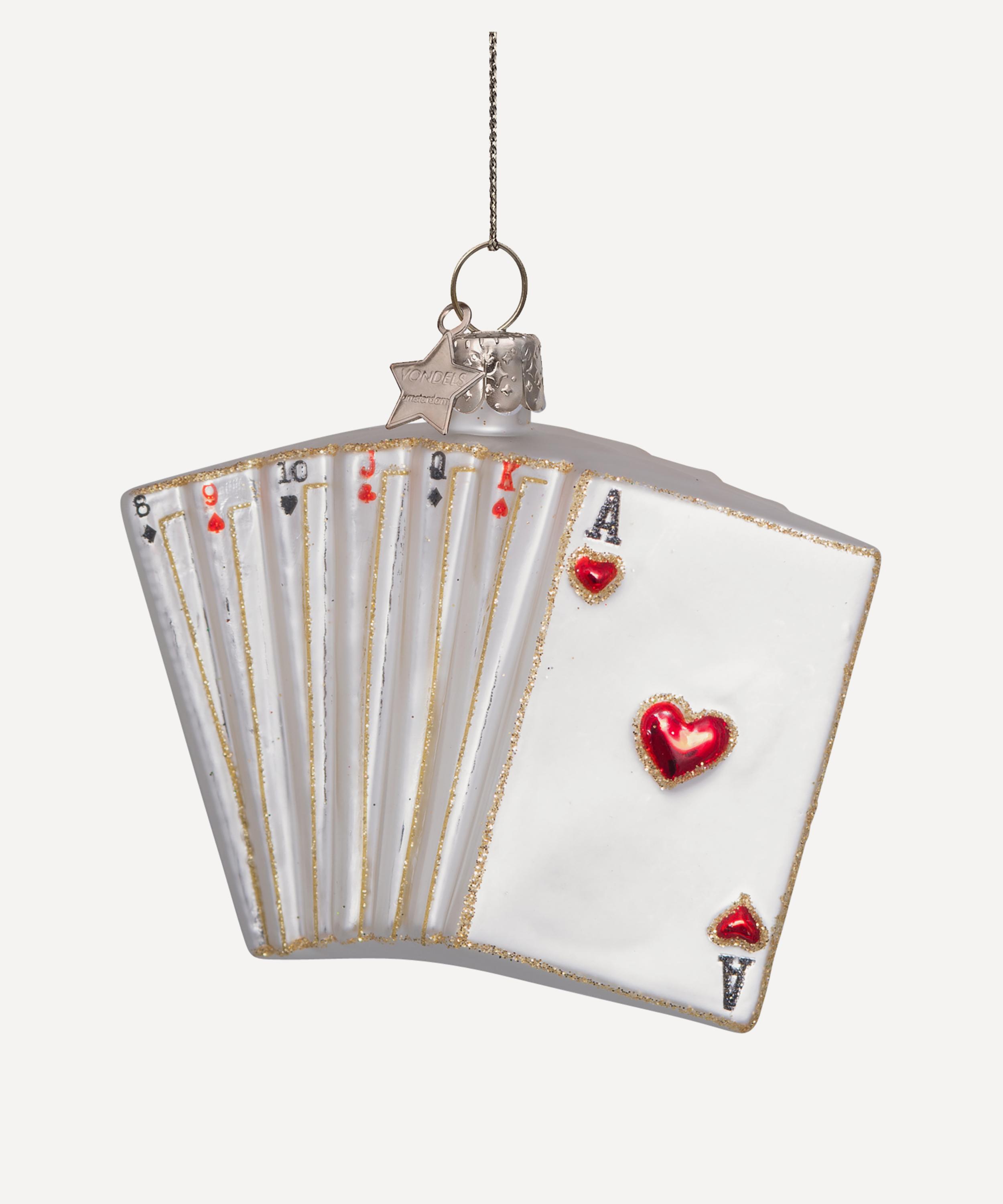 Christmas - Glass Playing Cards Ornament image number 0