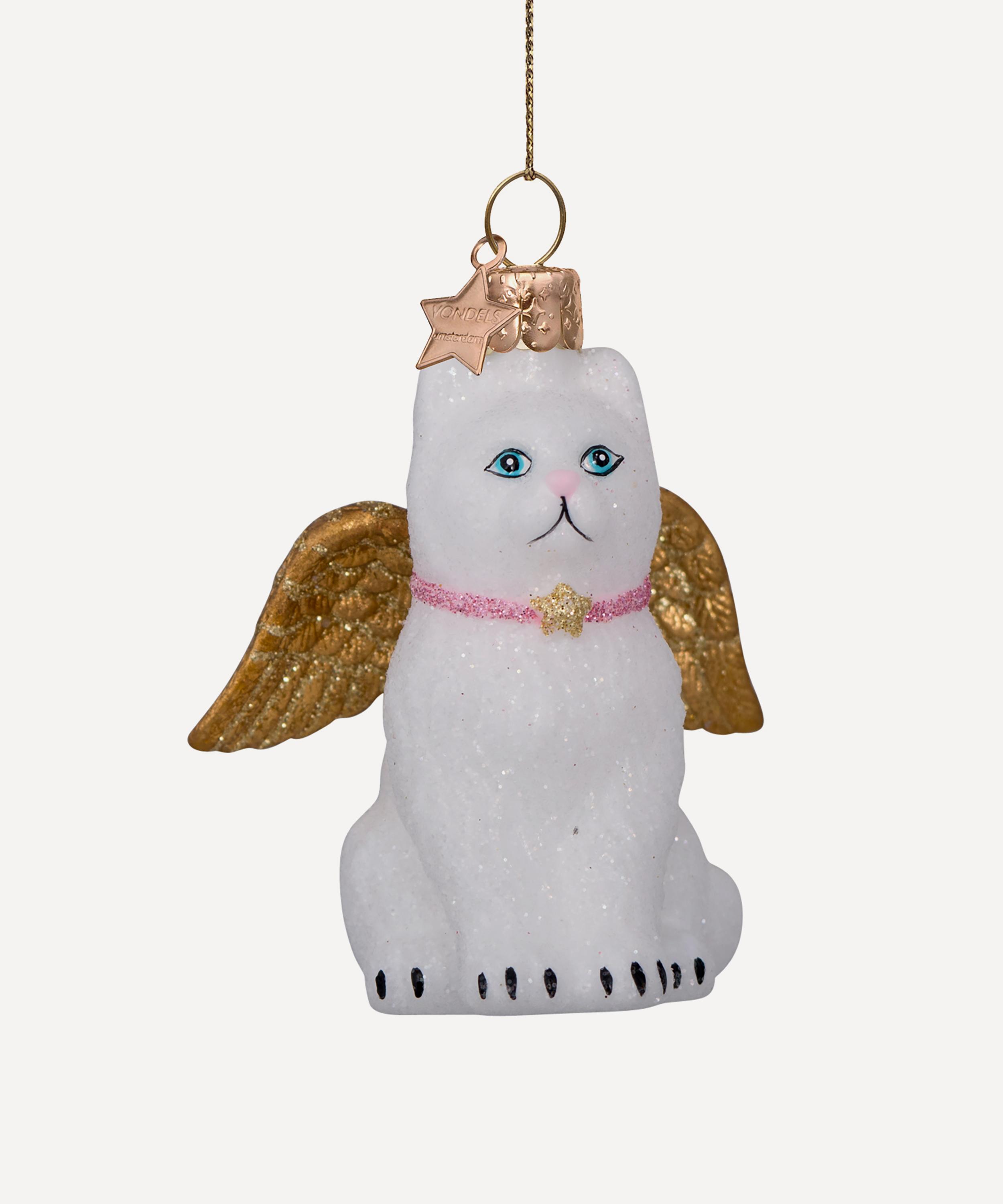 Christmas - Glass Cat with Wings Ornament image number 0