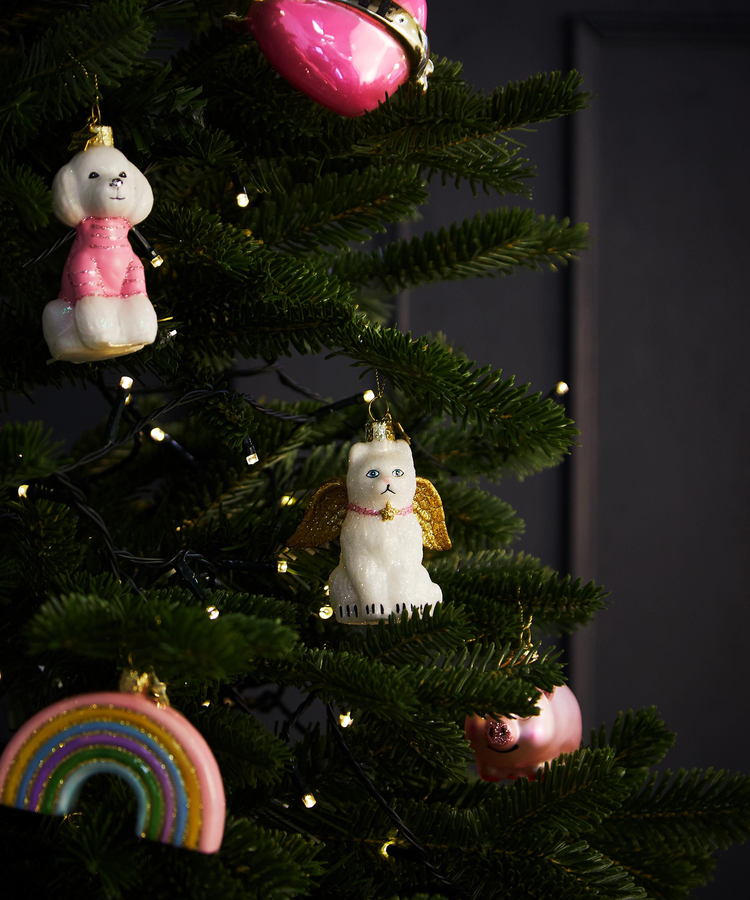 Christmas - Glass Cat with Wings Ornament image number 1