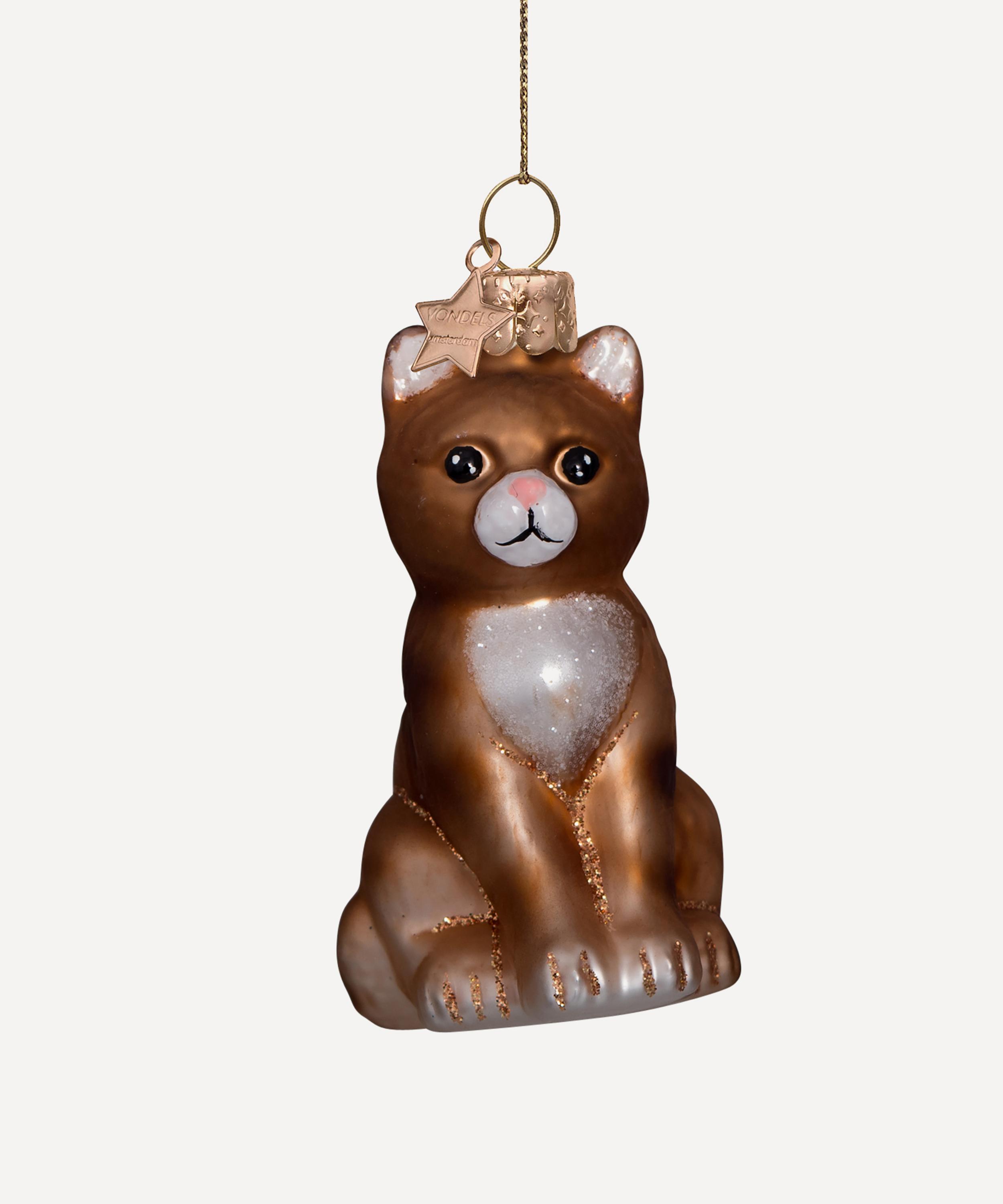 Christmas - Glass Cat Ornament image number 0