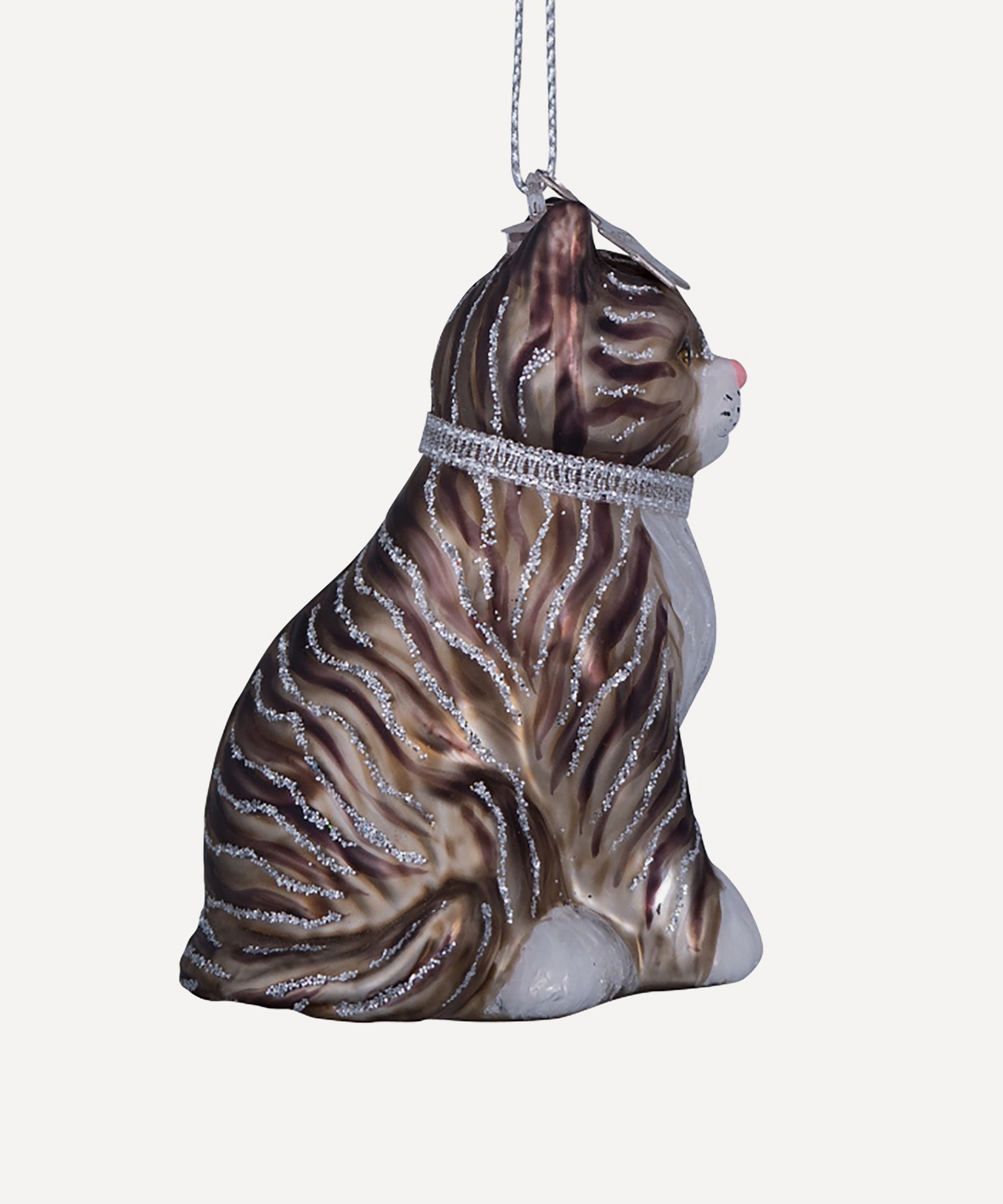 Christmas - Glass Cat Ornament image number 3