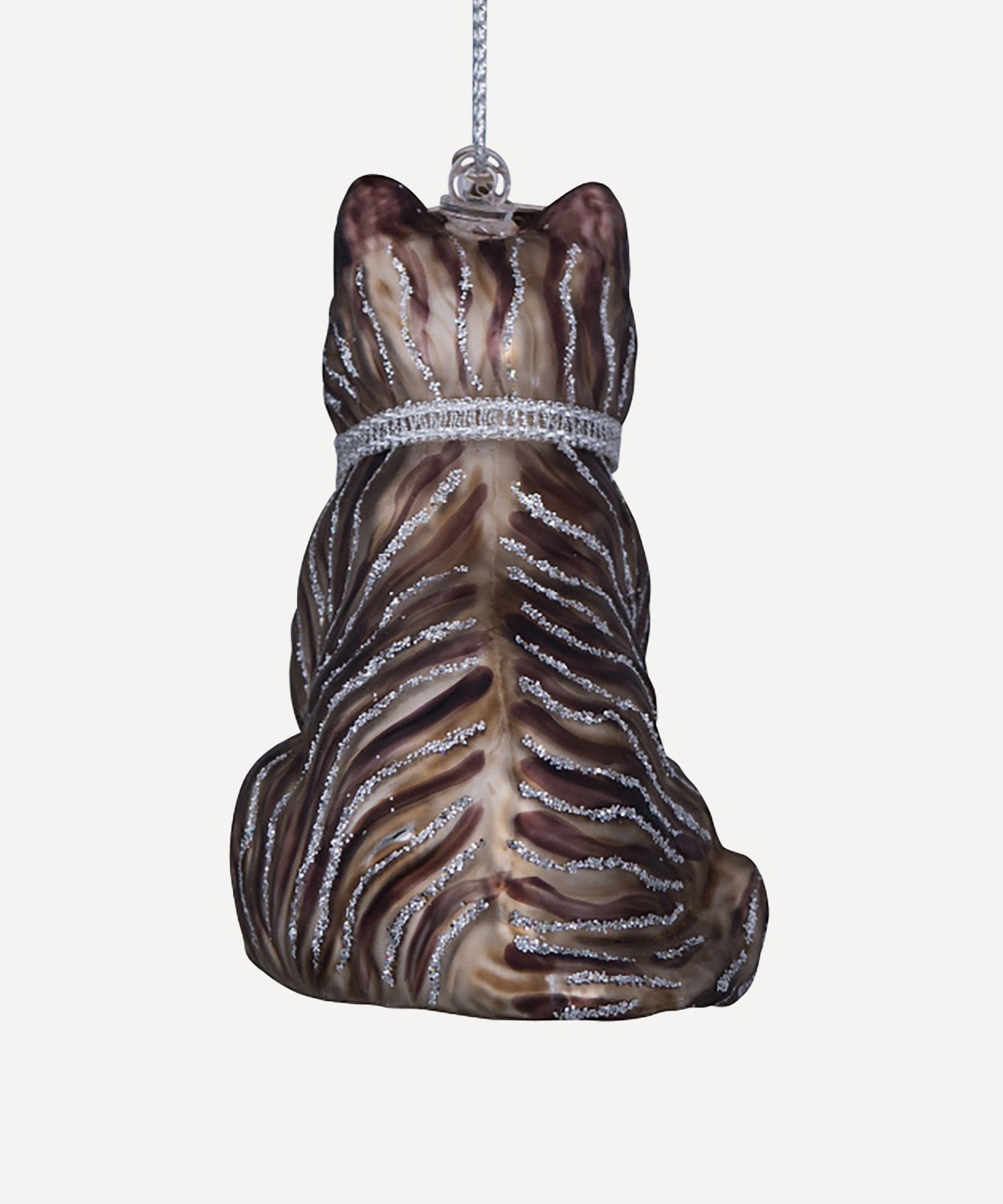 Christmas - Glass Cat Ornament image number 4