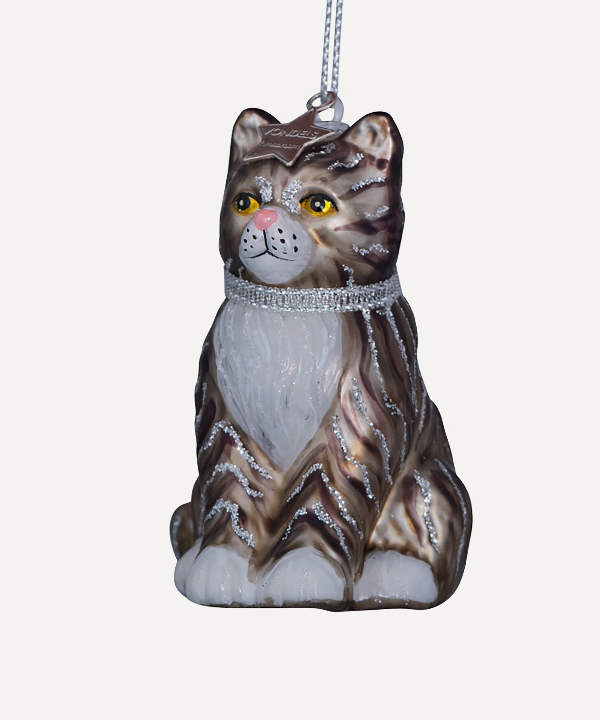 Christmas - Glass Cat Ornament image number 6