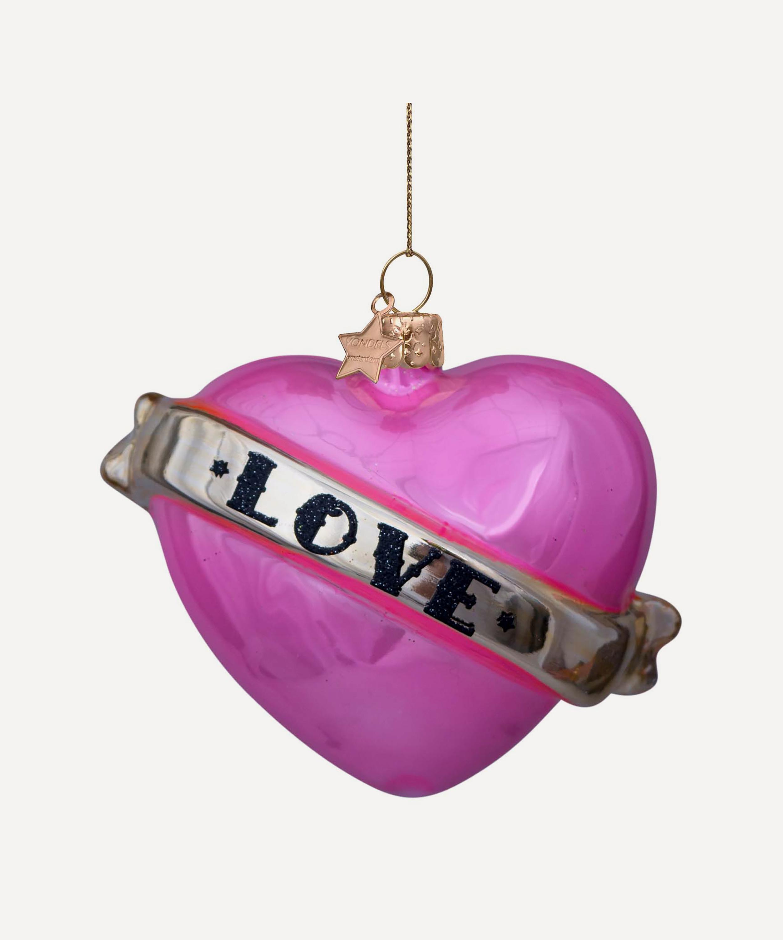 Christmas - Glass Heart Ornament image number 0