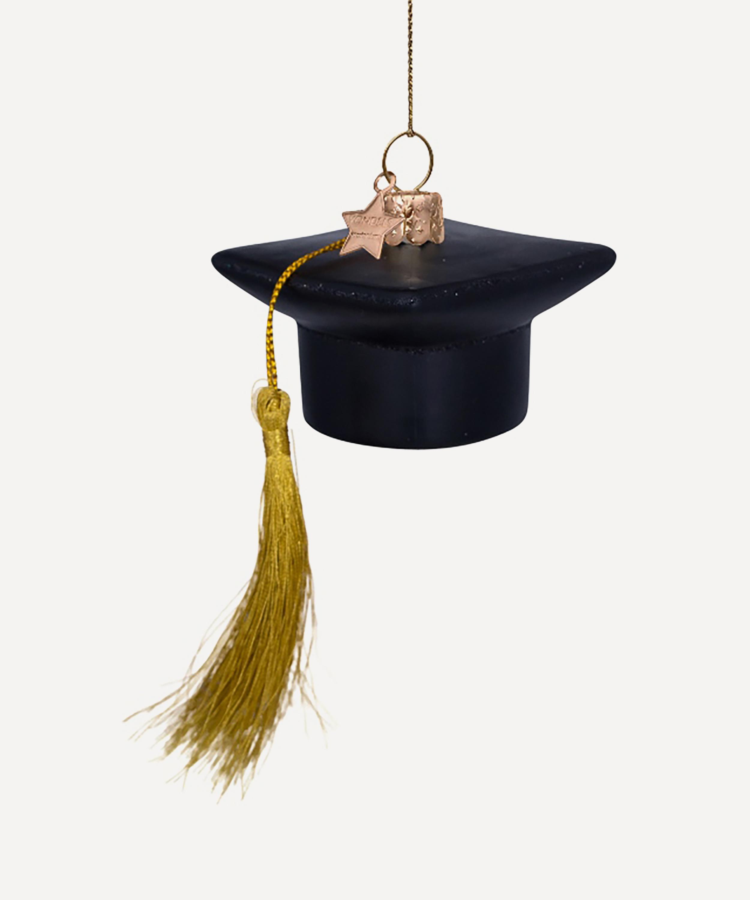 Christmas - Glass Graduation Hat Ornament image number 0
