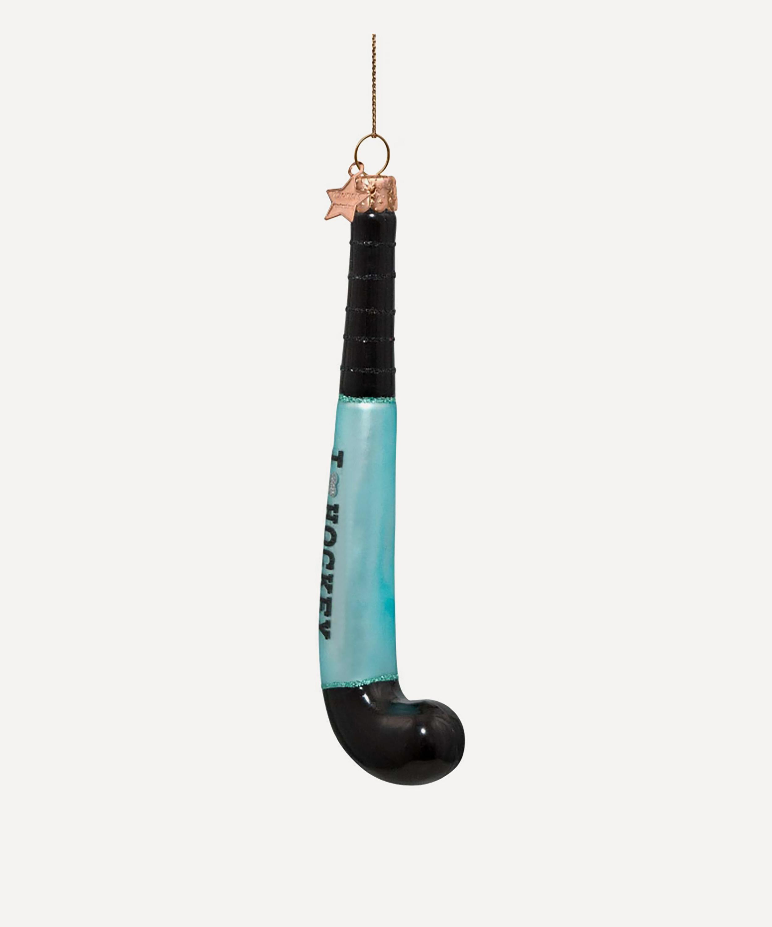 Christmas - Glass Hockey Stick Ornament image number 2