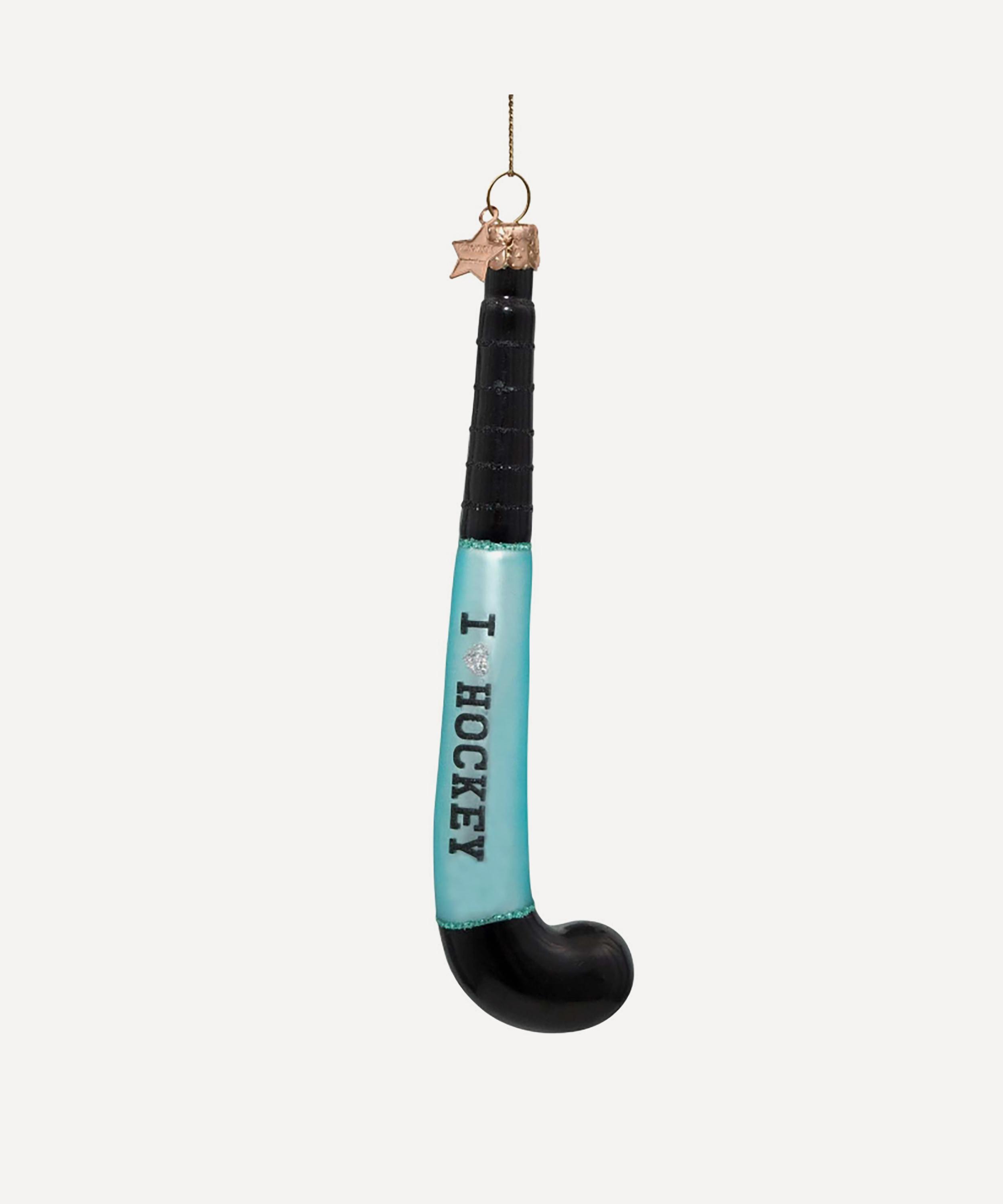 Christmas - Glass Hockey Stick Ornament image number 3