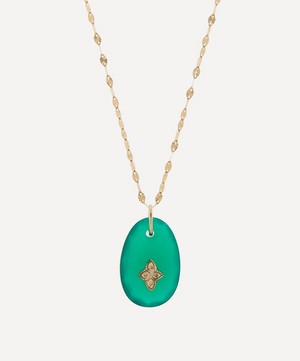 Pascale Monvoisin - 14ct Gold Gaia No 1 Onyx And Diamond Pendant Necklace image number 0