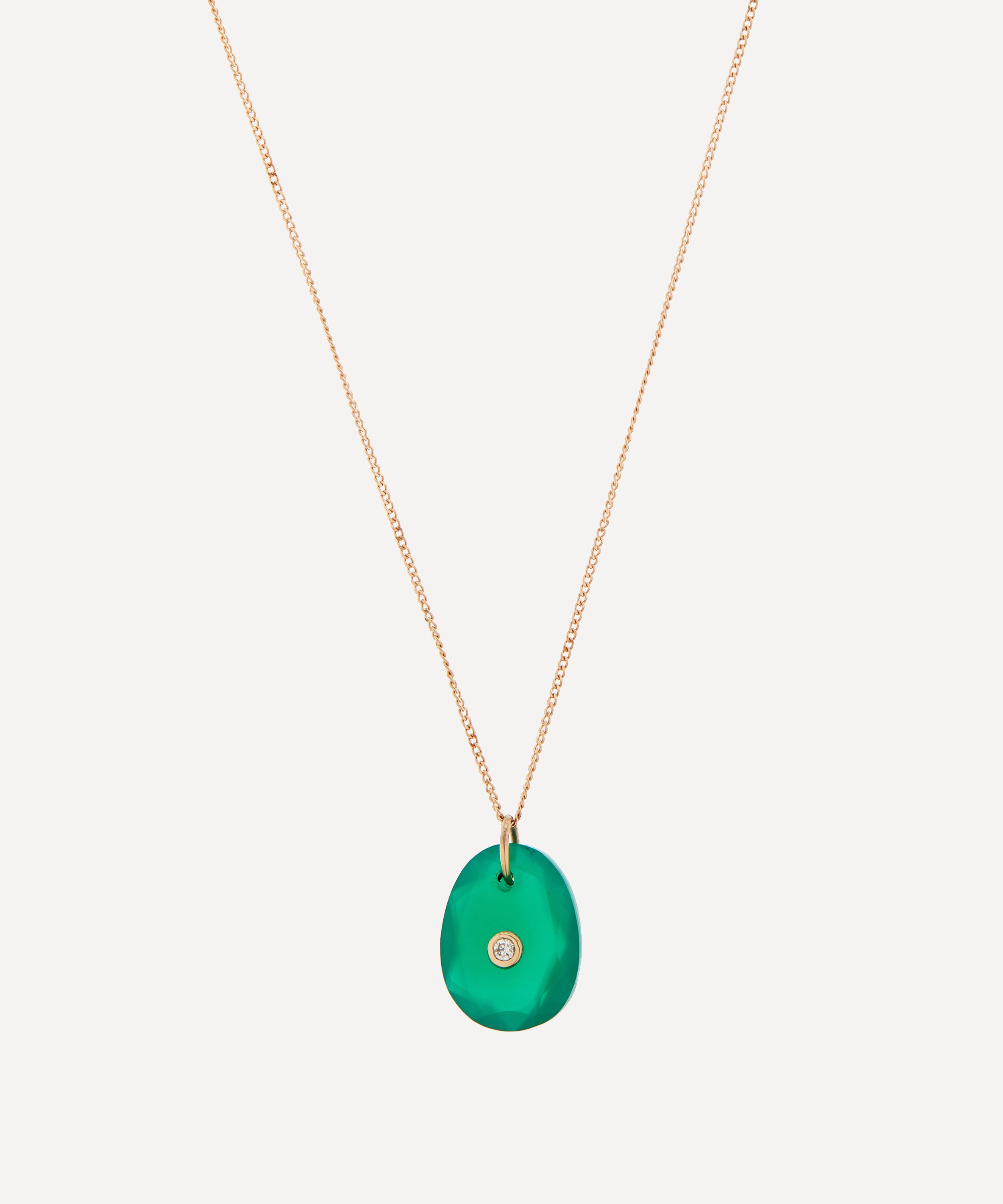 Pascale Monvoisin - 14ct Rose Gold Orso No 1 Onyx And Diamond Pendant Necklace image number 
