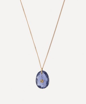 Pascale Monvoisin - 14ct Rose Gold Orso No 1 Iolite And Diamond Pendant Necklace image number 0