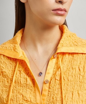 Pascale Monvoisin - 14ct Rose Gold Orso No 1 Iolite And Diamond Pendant Necklace image number 1