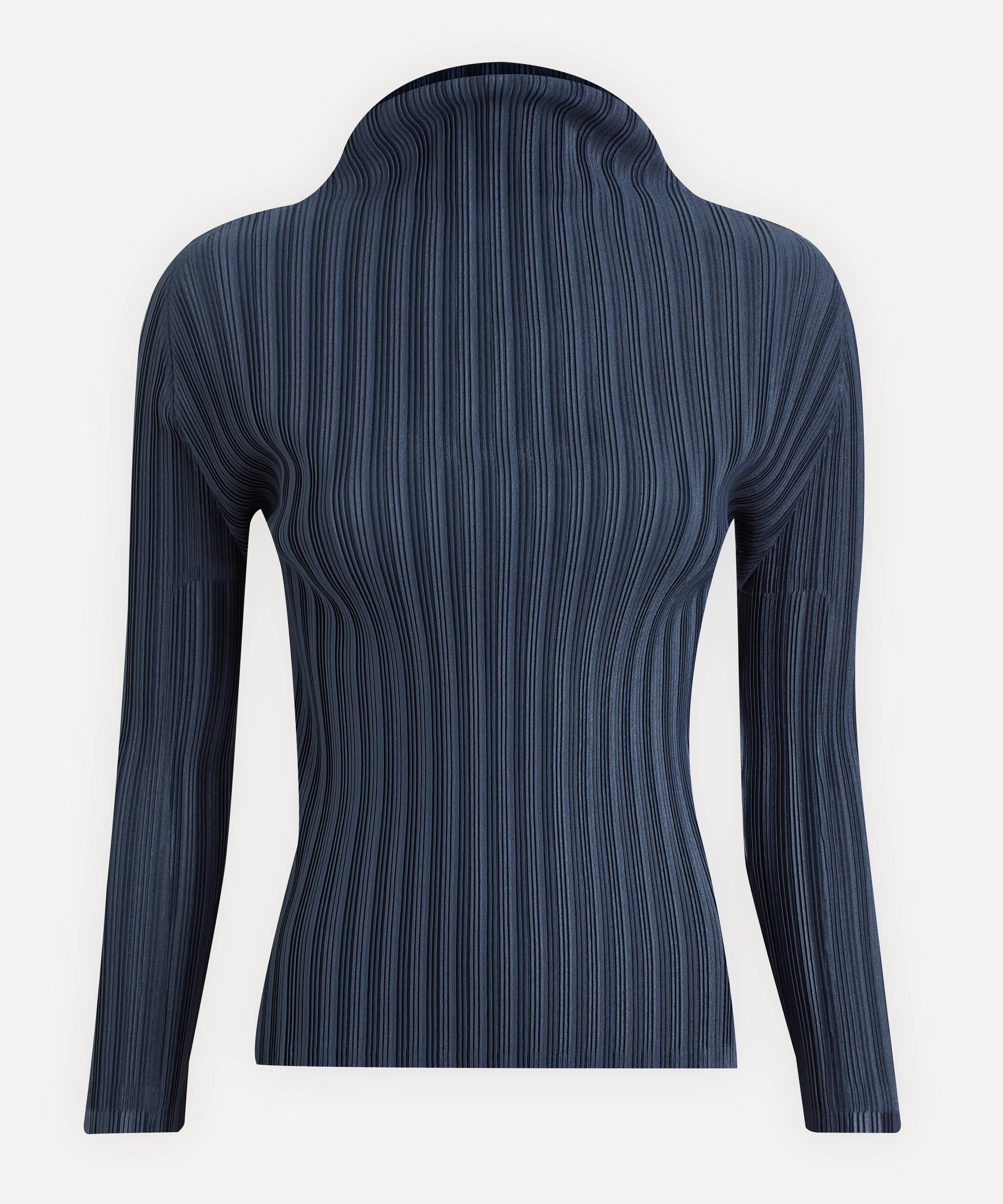 Pleats Please Issey Miyake Pleated Rib Polo-Neck | Liberty