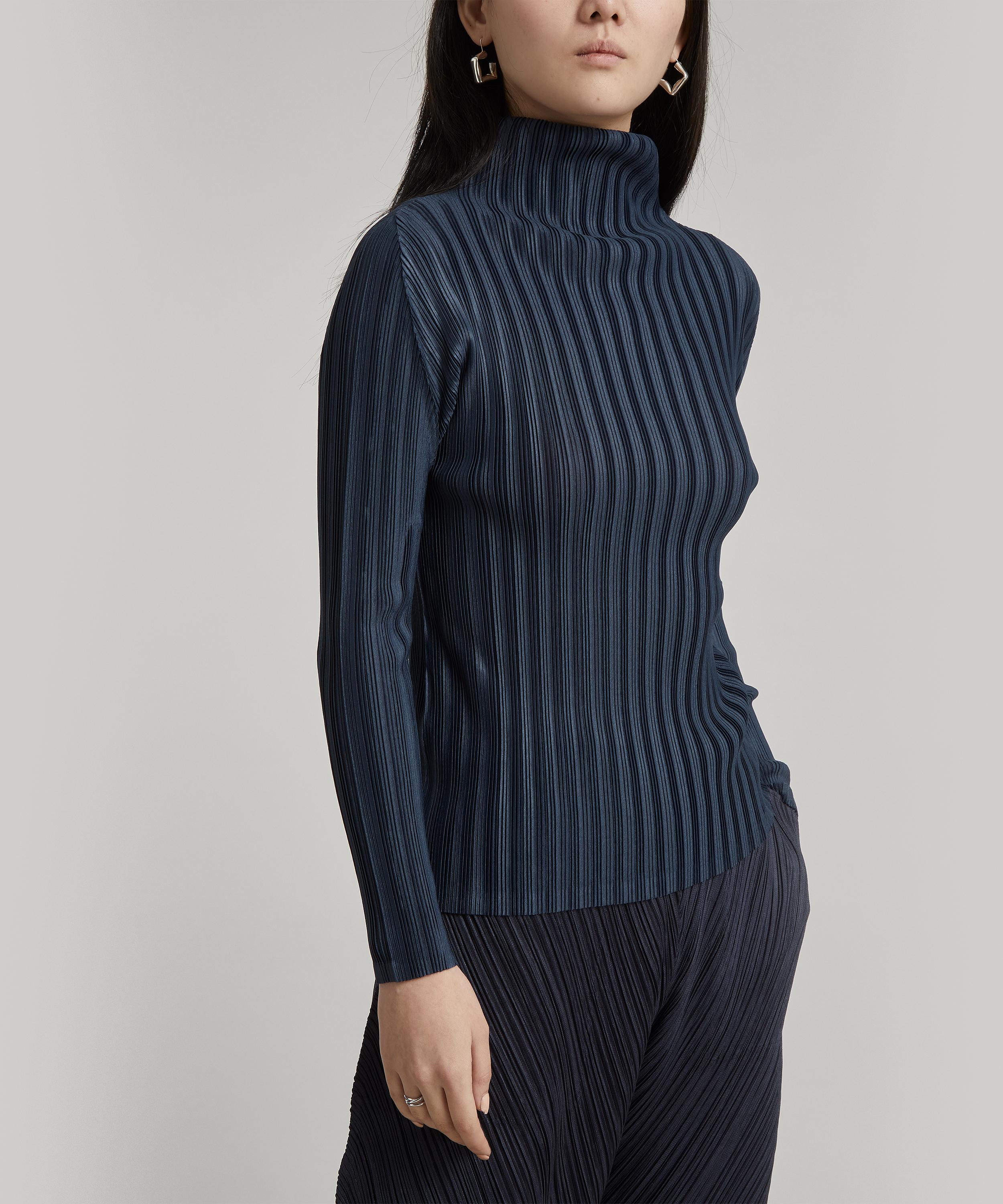 Pleats Please Issey Miyake Pleated Rib Polo-Neck | Liberty