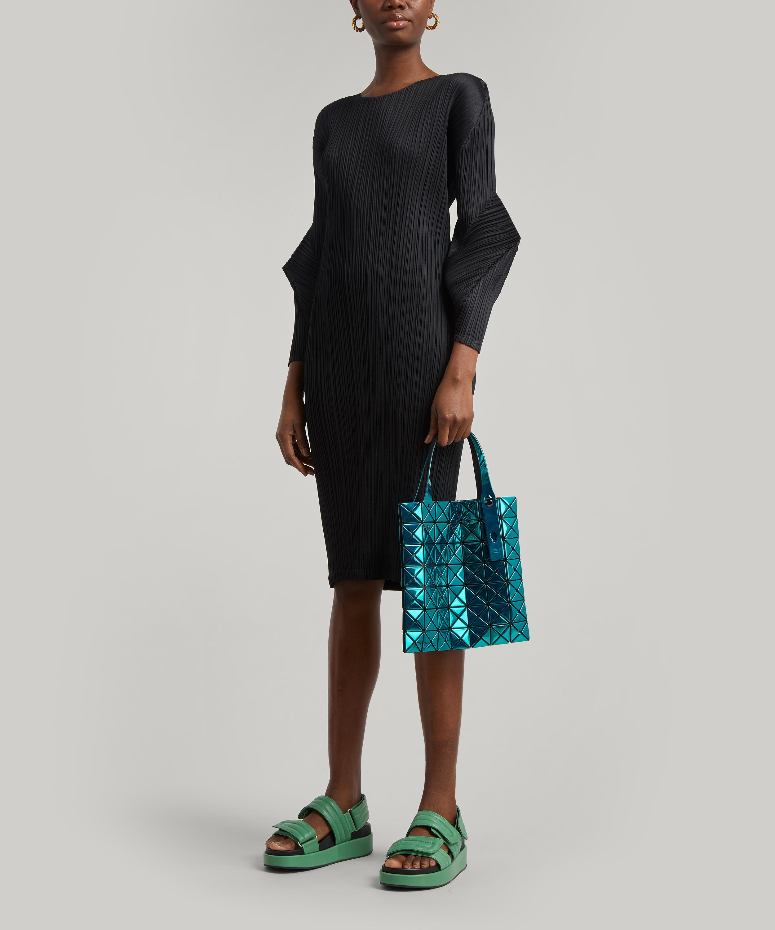 Pleats Please Issey Miyake Pleated Woven Tote Bag in Black