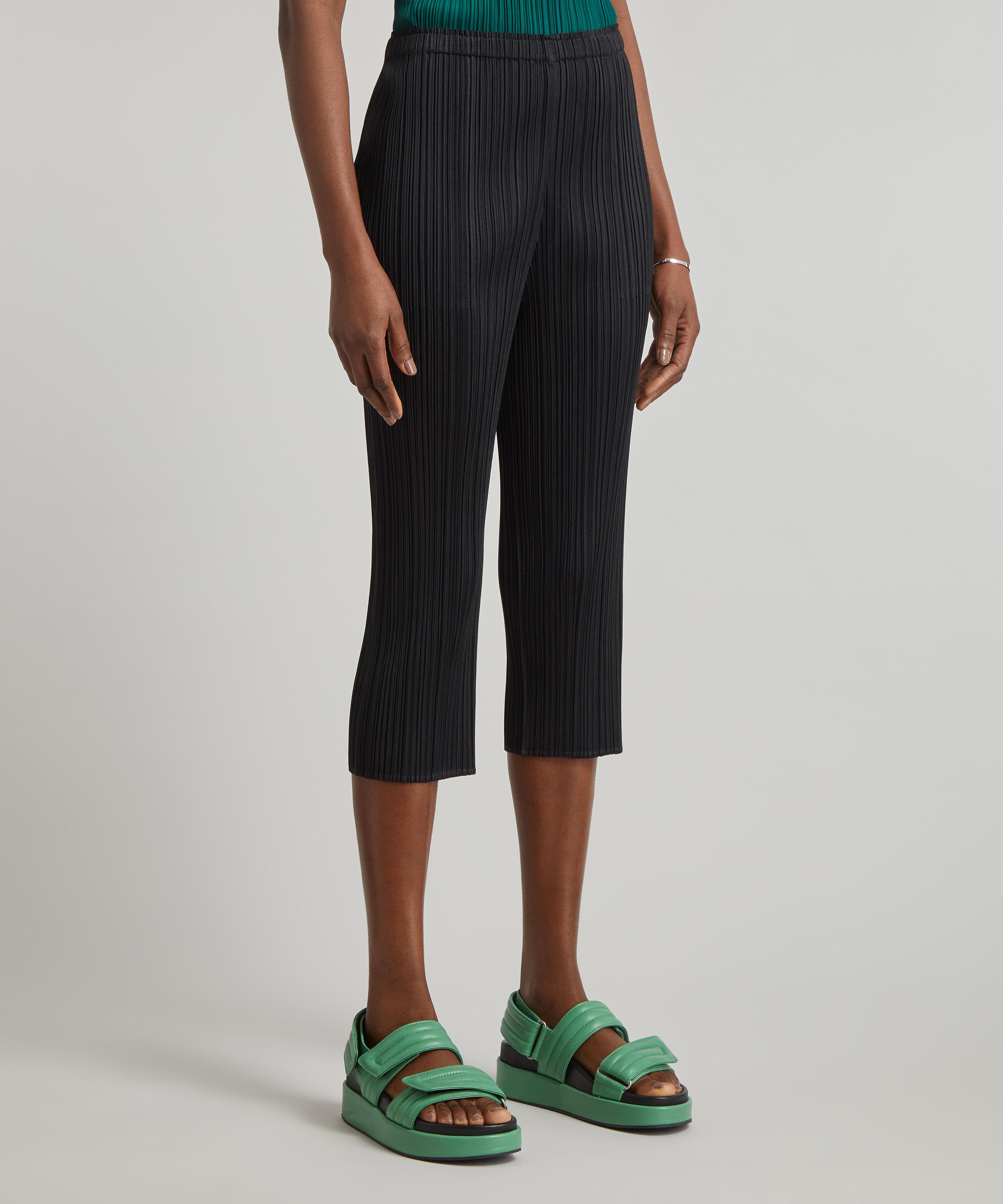 Pleats Please Issey Miyake - Pleated Cropped Trousers image number 1