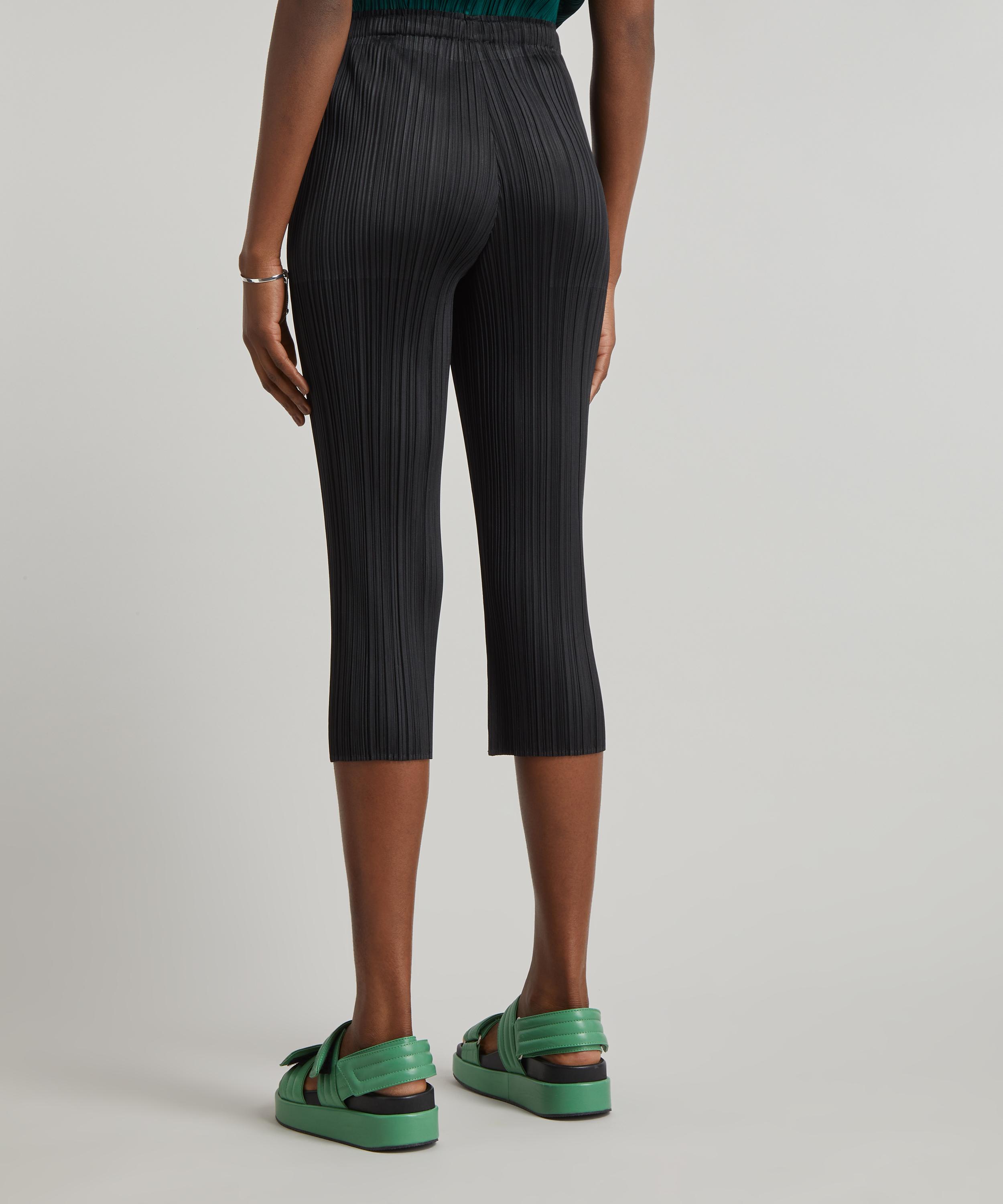 Pleats Please Issey Miyake - Pleated Cropped Trousers image number 3