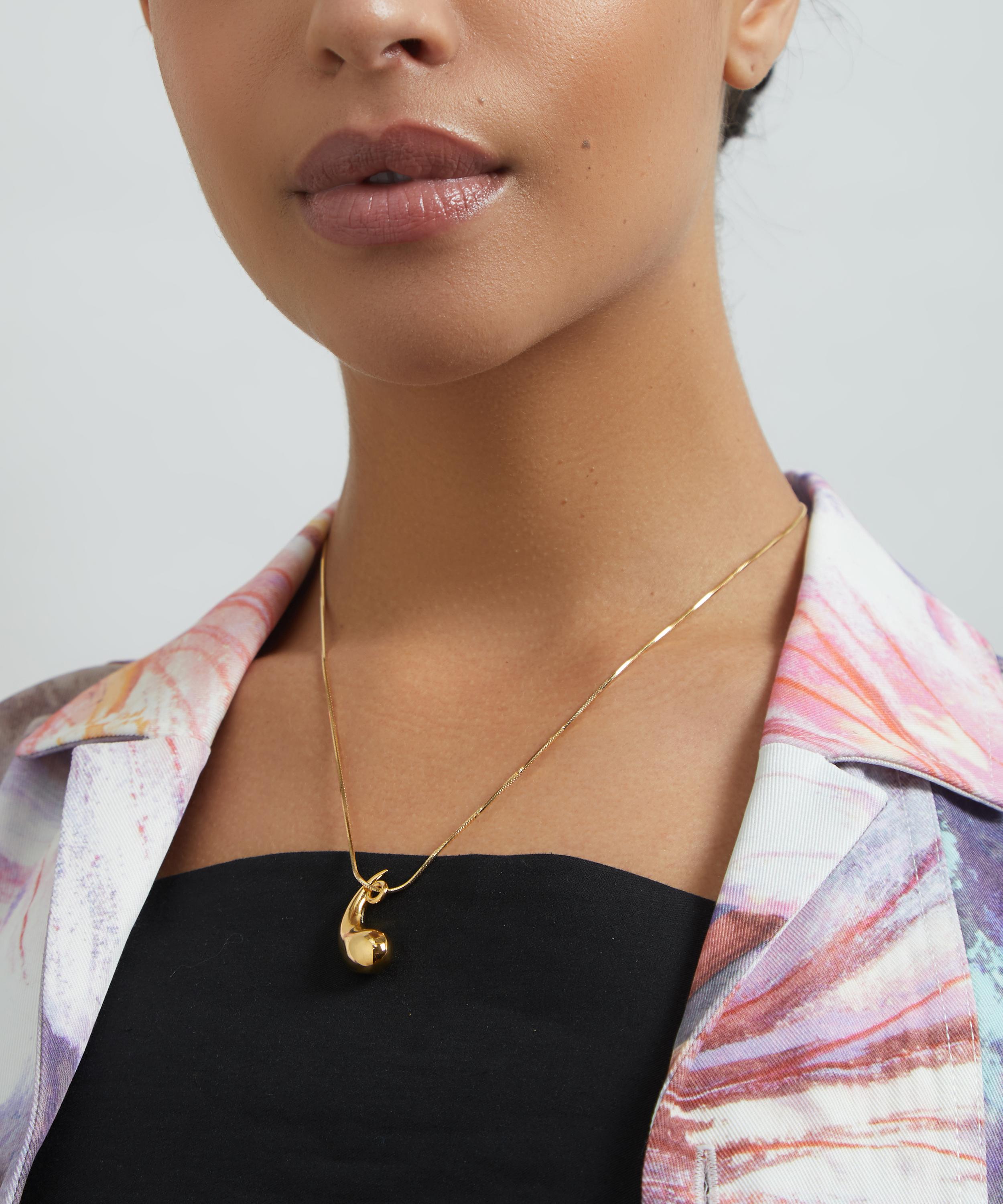 KHIRY - Gold Plated Vermeil Silver Talon Nude Pendant Necklace image number 1