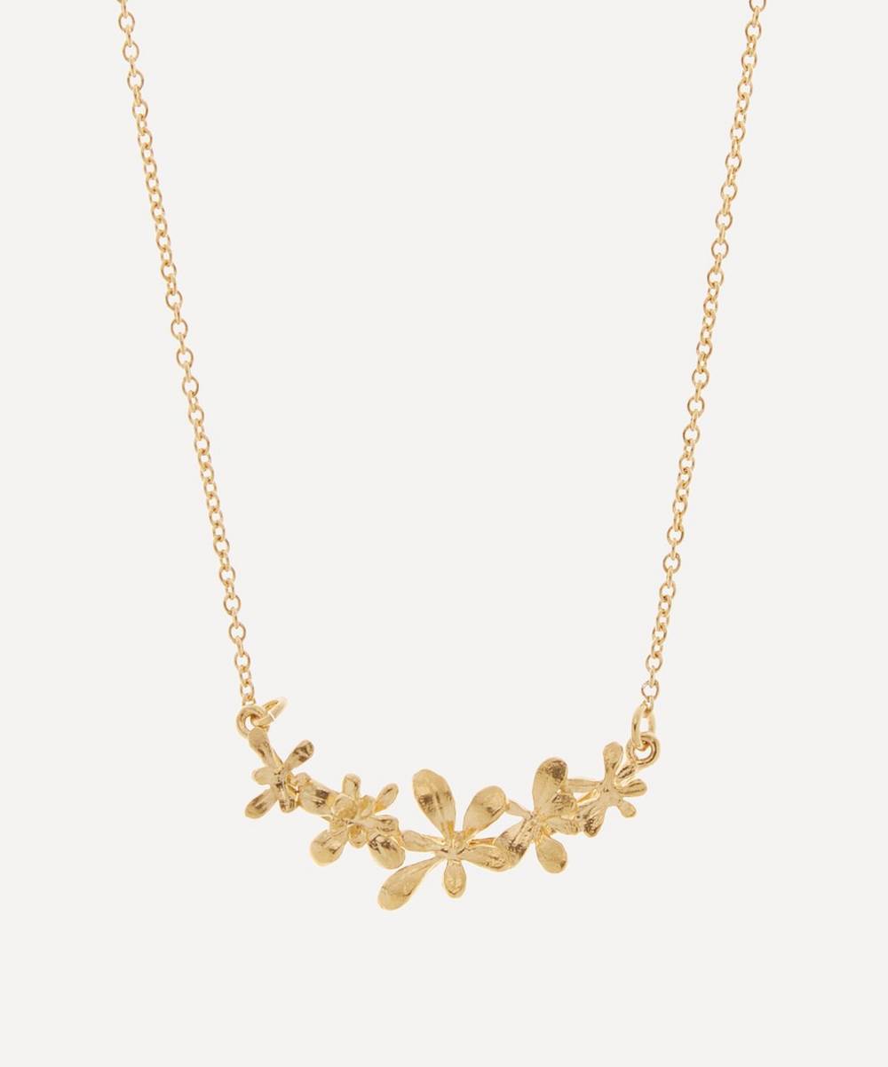 Alex Monroe - Gold-Plated Sprouting Rosette In-Line Necklace