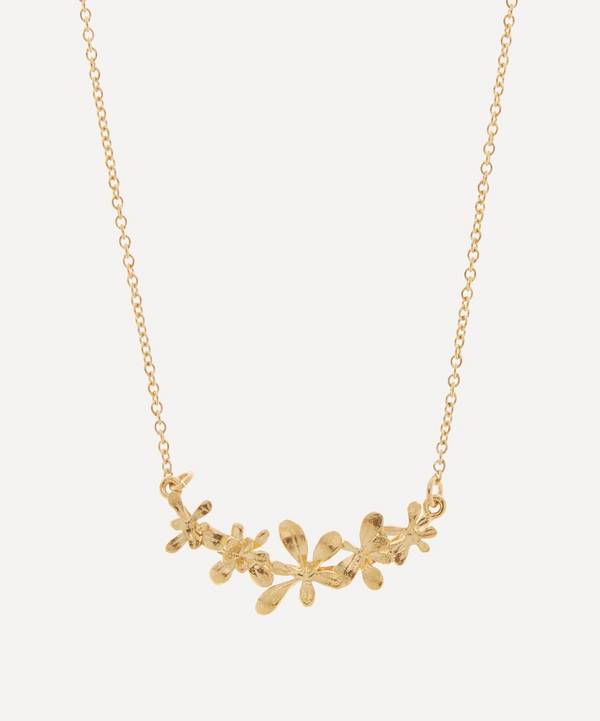 Alex Monroe - Gold-Plated Sprouting Rosette In-Line Necklace