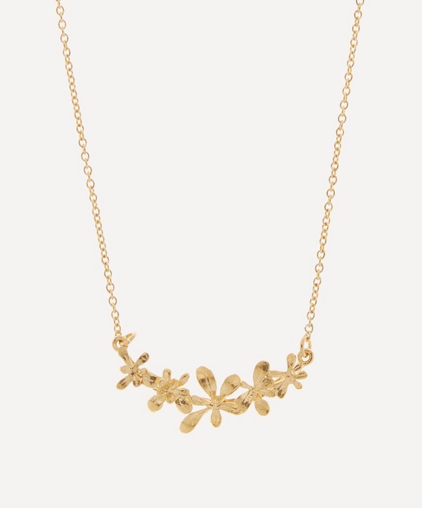 Alex Monroe - Gold-Plated Sprouting Rosette In-Line Necklace image number null