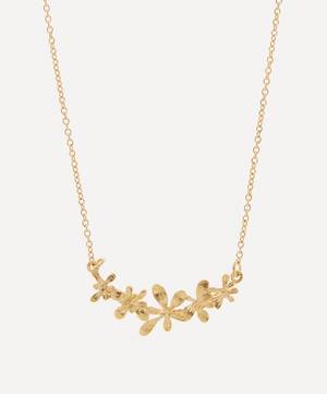 Gold-Plated Sprouting Rosette In-Line Necklace