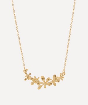 Alex Monroe - Gold-Plated Sprouting Rosette In-Line Necklace image number 0