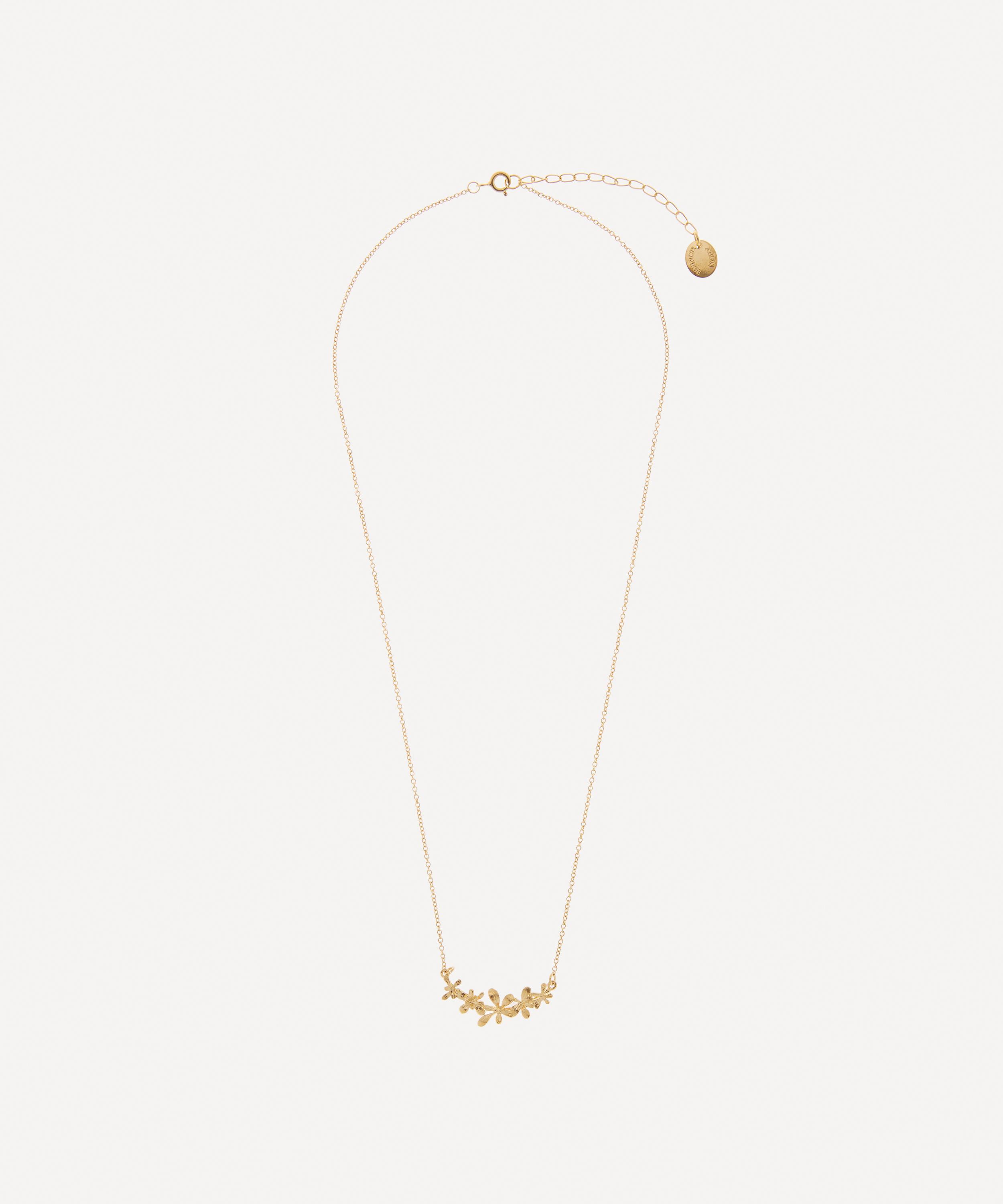 Alex Monroe - Gold-Plated Sprouting Rosette In-Line Necklace image number 2