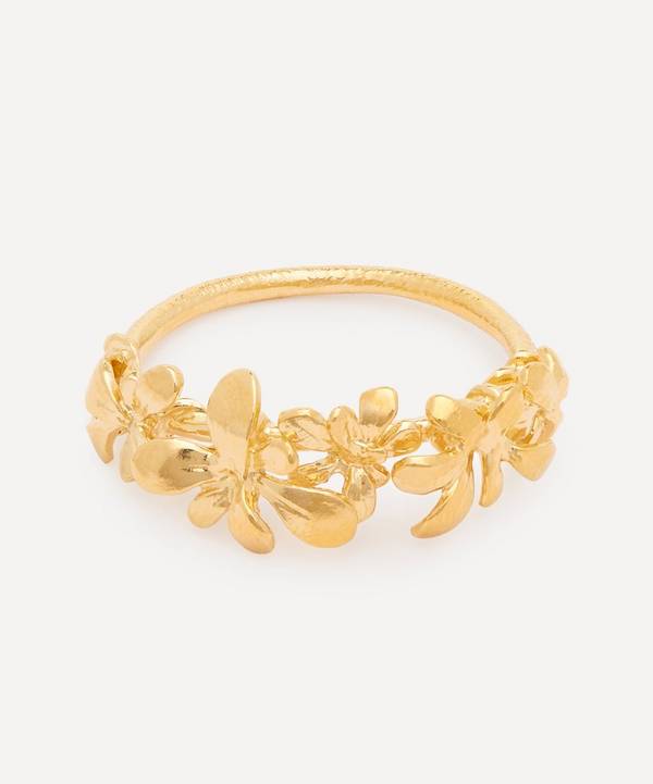 Alex Monroe - Gold-Plated Sprouting Rosette Ring image number 0