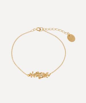 Gold-Plated Sprouting Rosette In-Line Bracelet