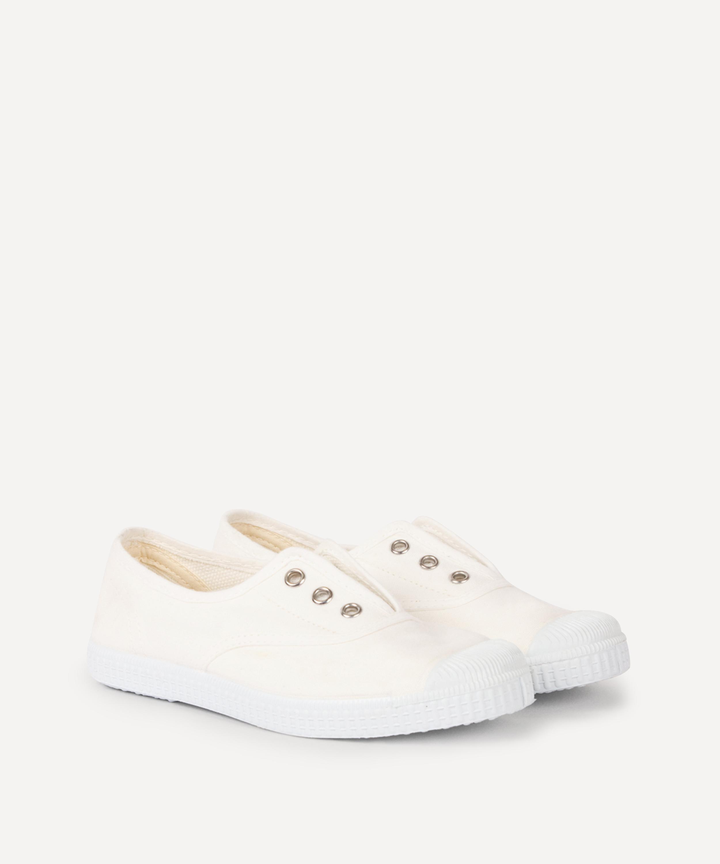 Trotters - Hampton Canvas Plum Plimsolls EU36-EU43 image number 1