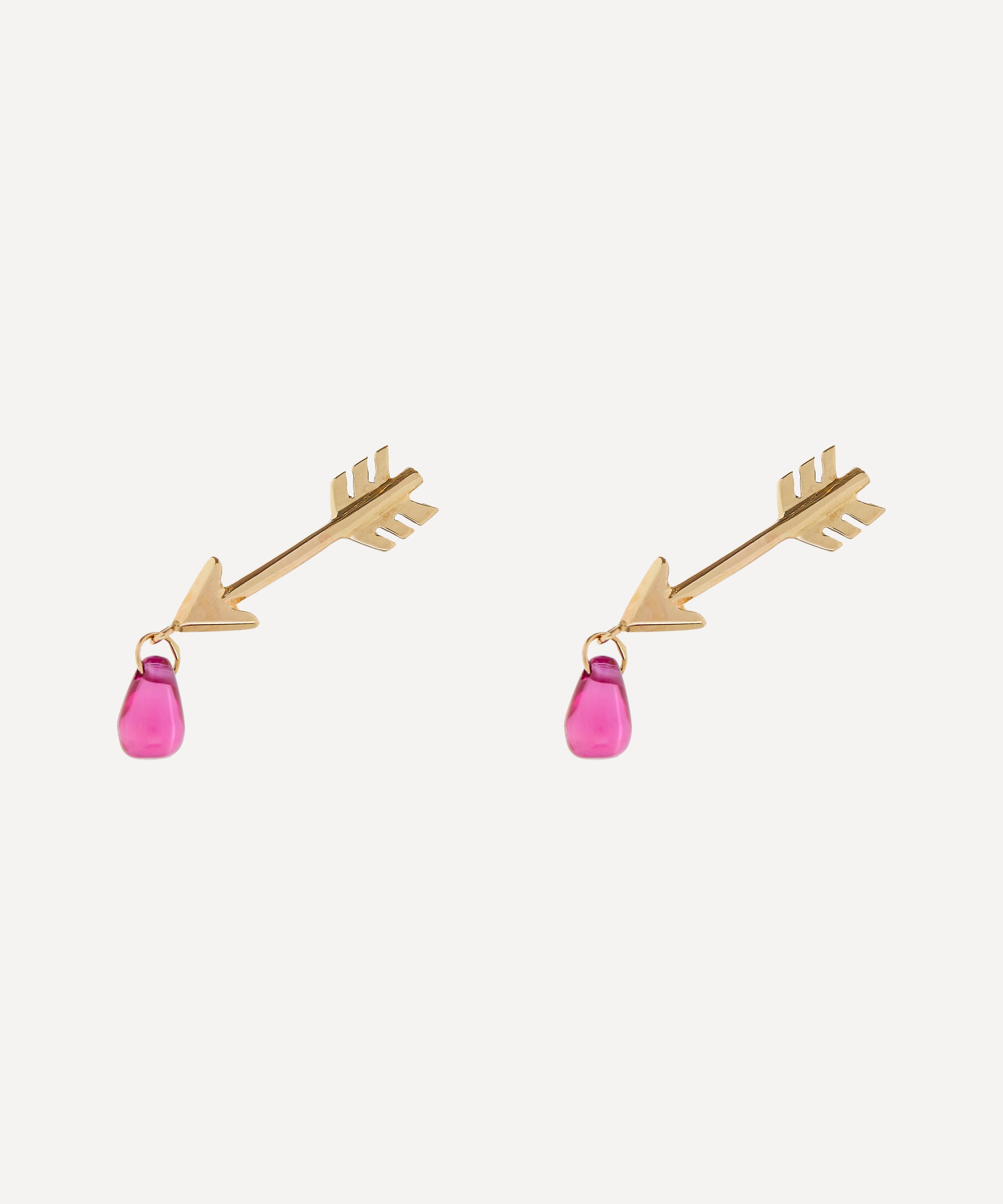 Rachel Quinn - 14ct Gold Artemis Ruby Stud Earrings image number 0