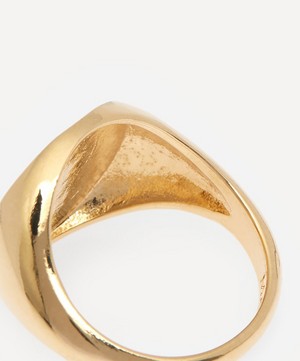 Martha Calvo - Gold-Plated Be Happy Signet Ring image number 3