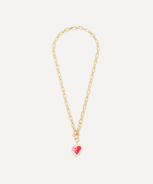 Martha Calvo - 14ct Gold-Plated Ying Yang Heart Pearl Necklace image number 1