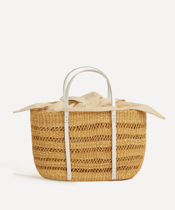 Muuñ - Large Andrea Straw and Cotton Basket Bag