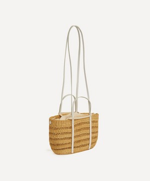 Muuñ - Large Andrea Straw and Cotton Basket Bag image number 2