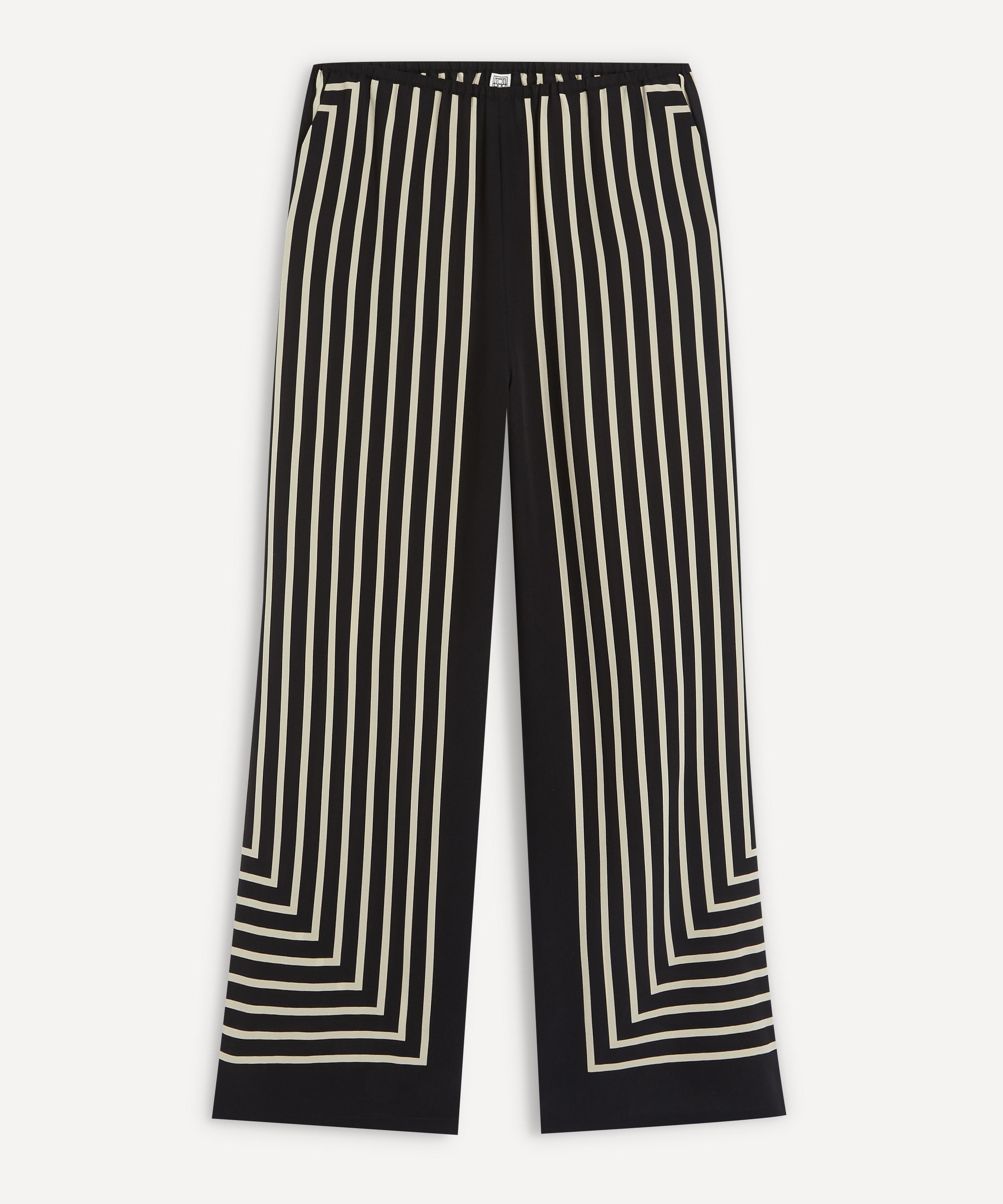 Drawstring Pants, black silk jacquard – Seek Collective