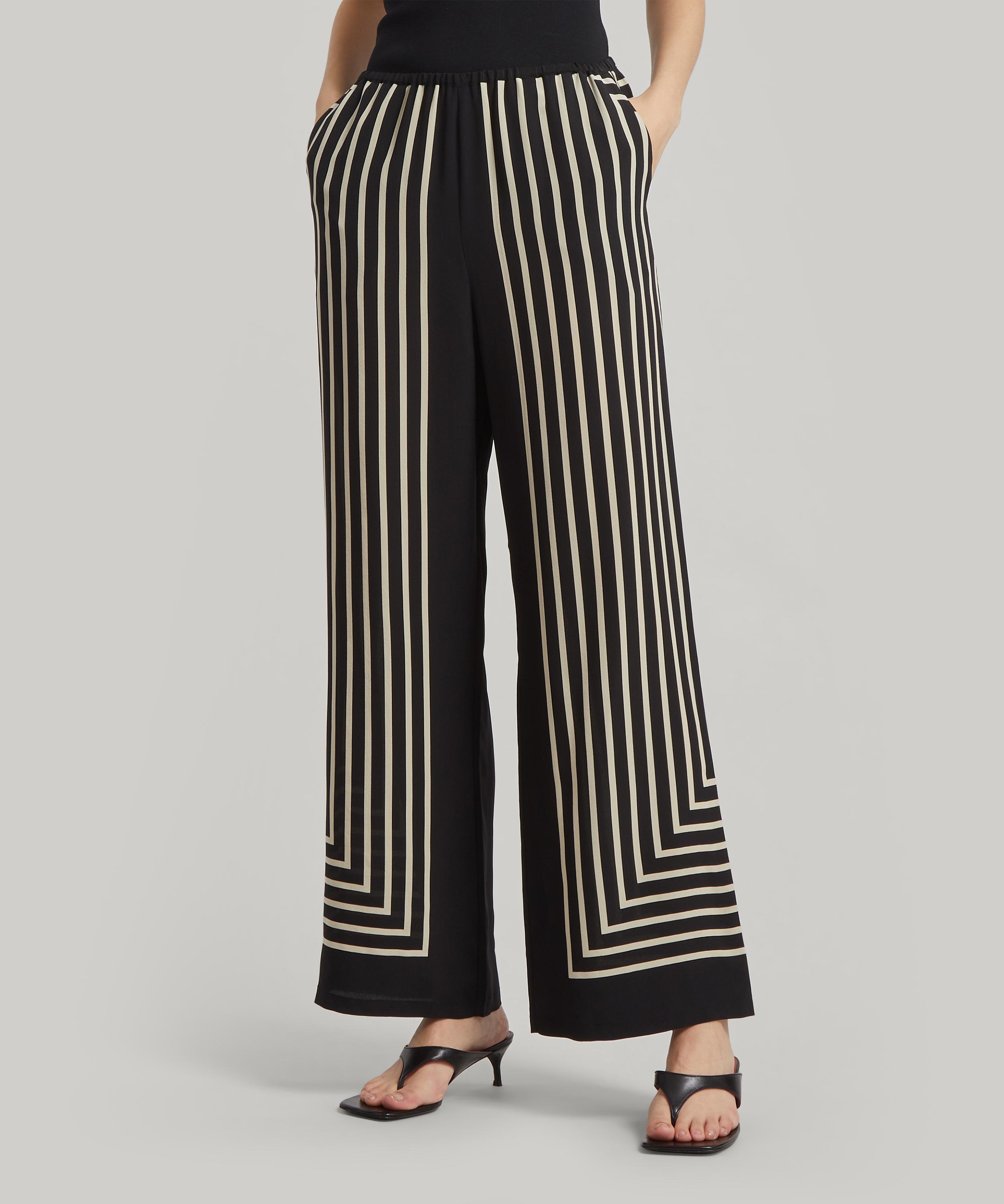 Lanvin Silk Wide-leg Pants in Monogram-jacquard Motif women