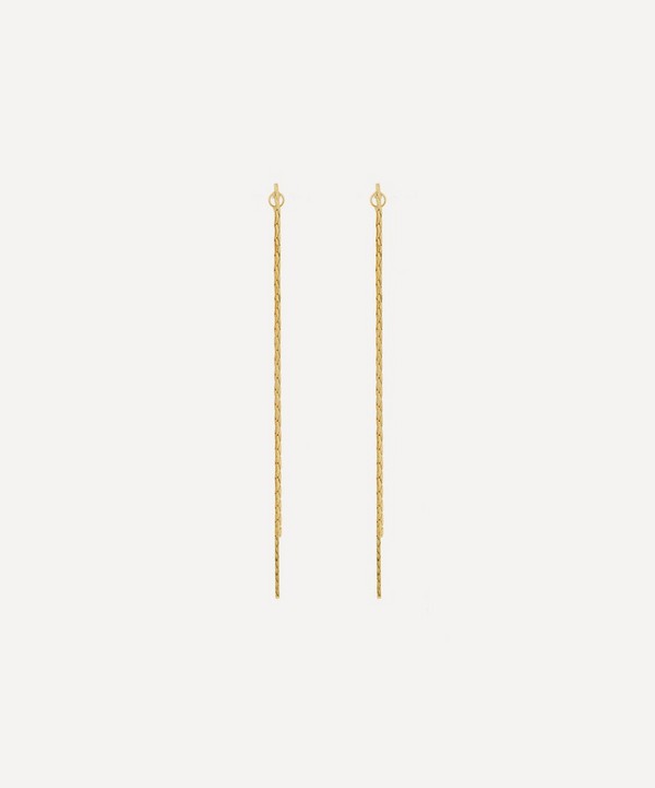 Anissa Kermiche - Gold-Plated Two Line Tassel Drop Earrings image number null